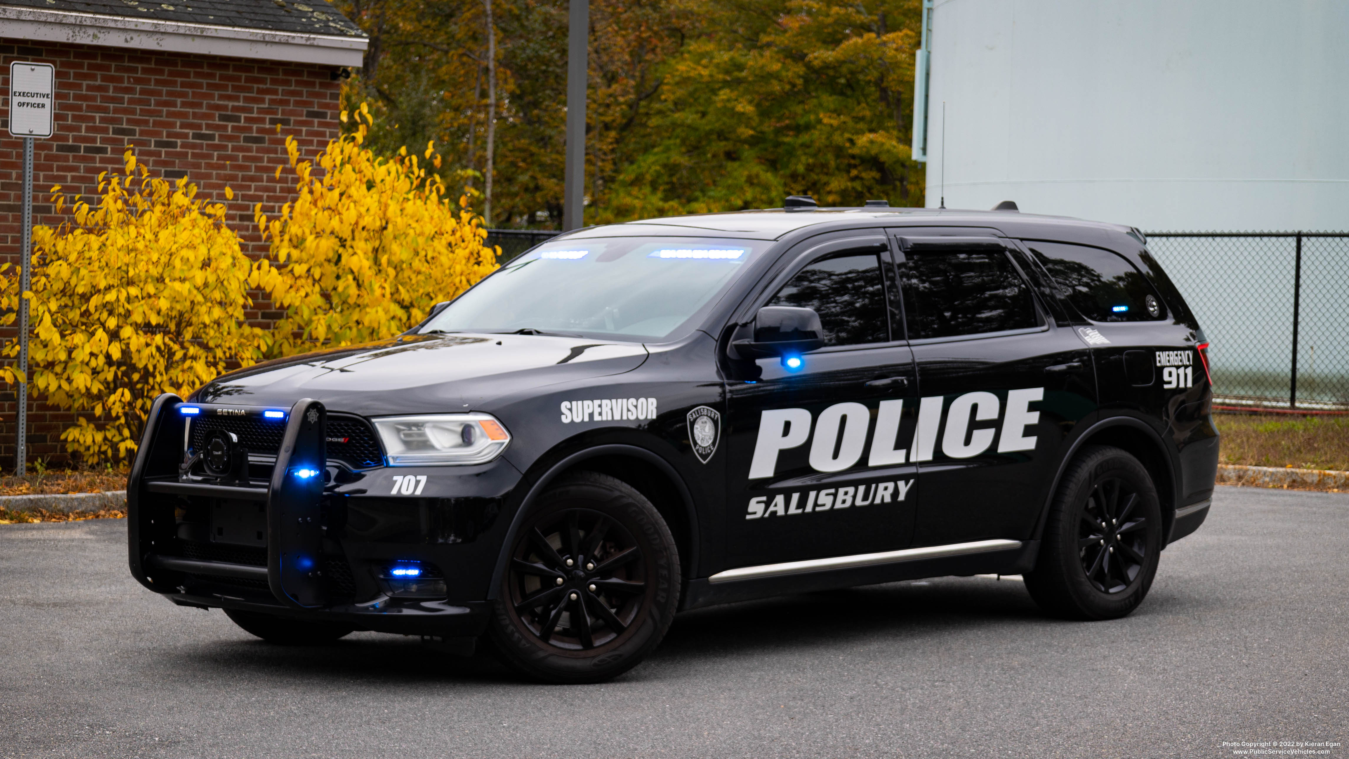 A photo  of Salisbury Police
            Cruiser 707, a 2020 Dodge Durango             taken by Kieran Egan