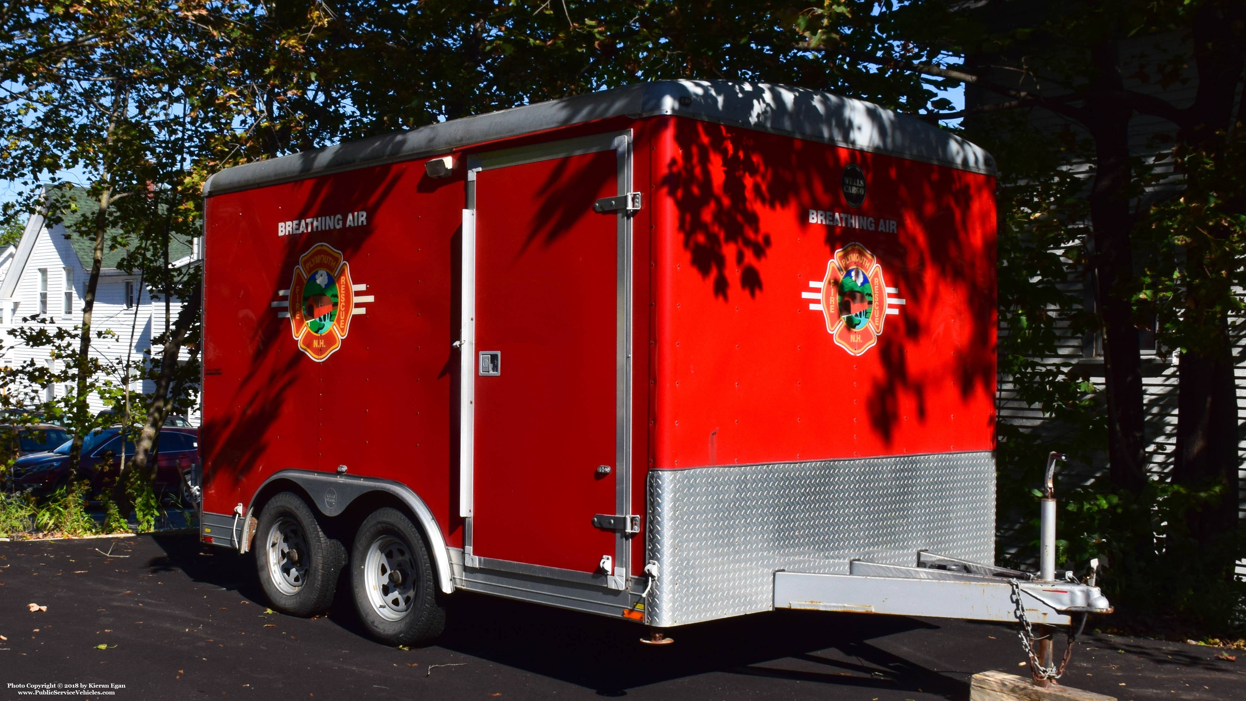 A photo  of Plymouth Fire
            Breathing Air Trailer, a 1990-2017 Wells Cargo Trailer             taken by Kieran Egan