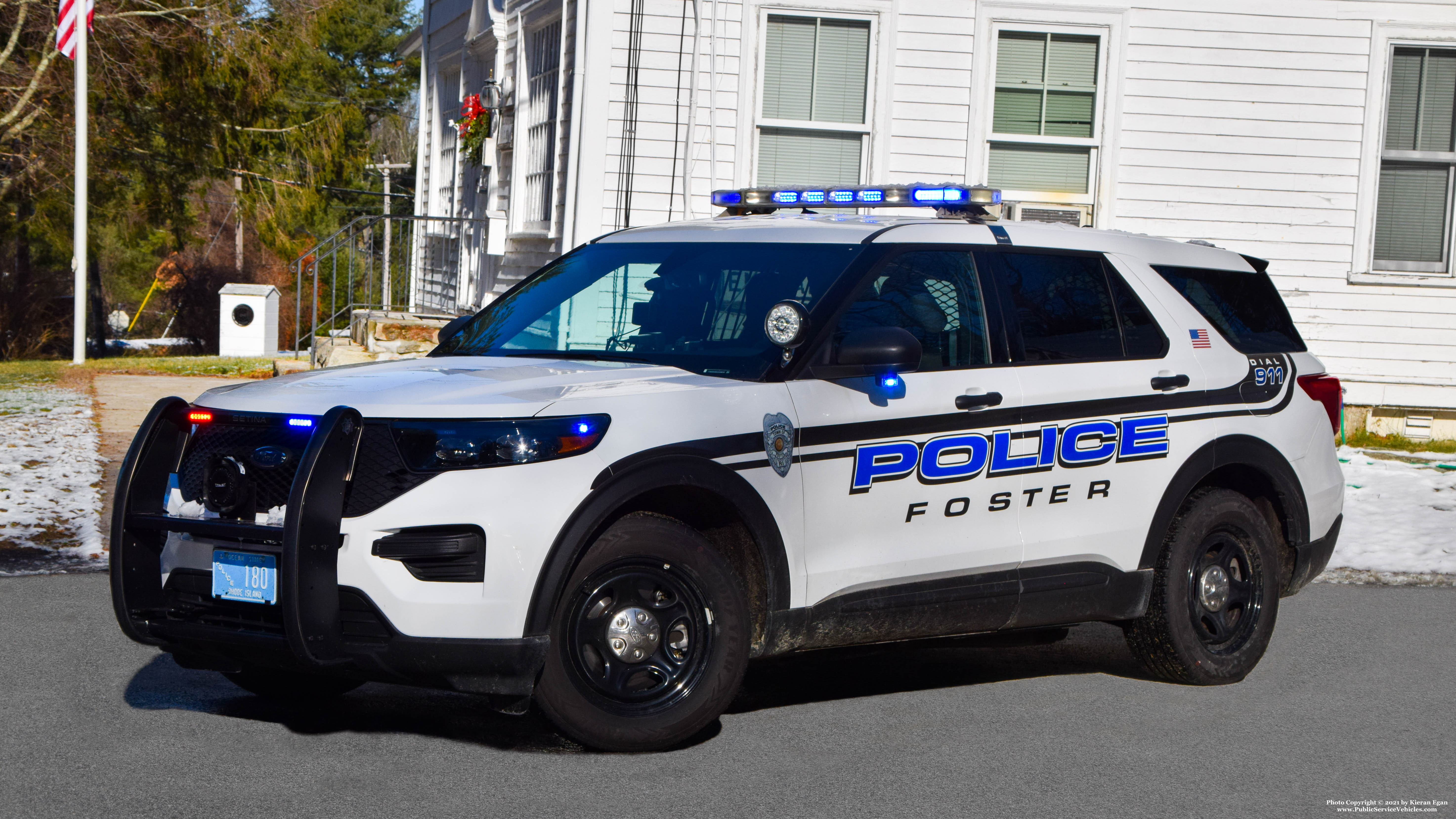 A photo  of Foster Police
            Cruiser 180, a 2020 Ford Police Interceptor Utility             taken by Kieran Egan