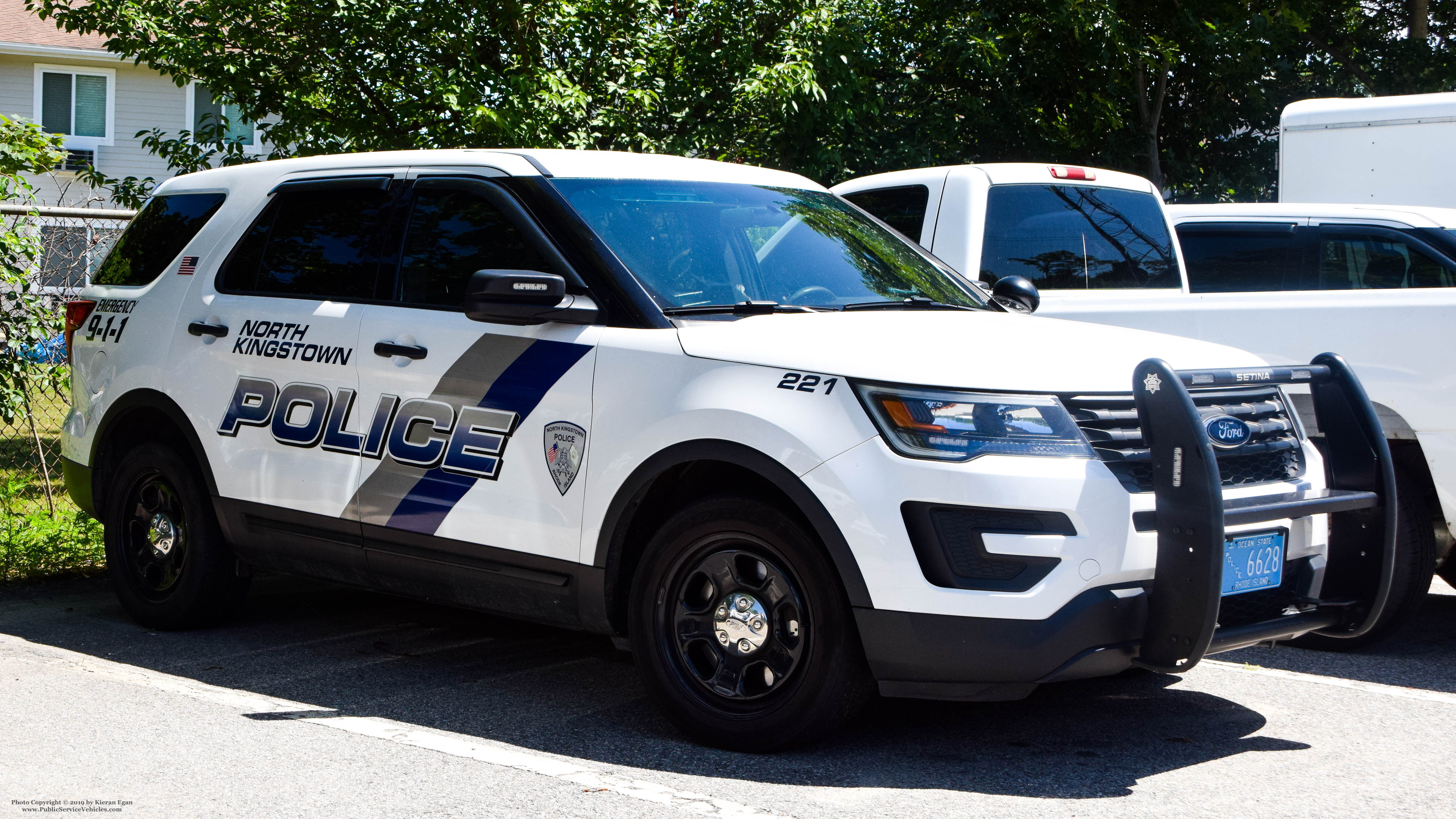 A photo  of North Kingstown Police
            Cruiser 221, a 2018 Ford Police Interceptor Utility             taken by Kieran Egan