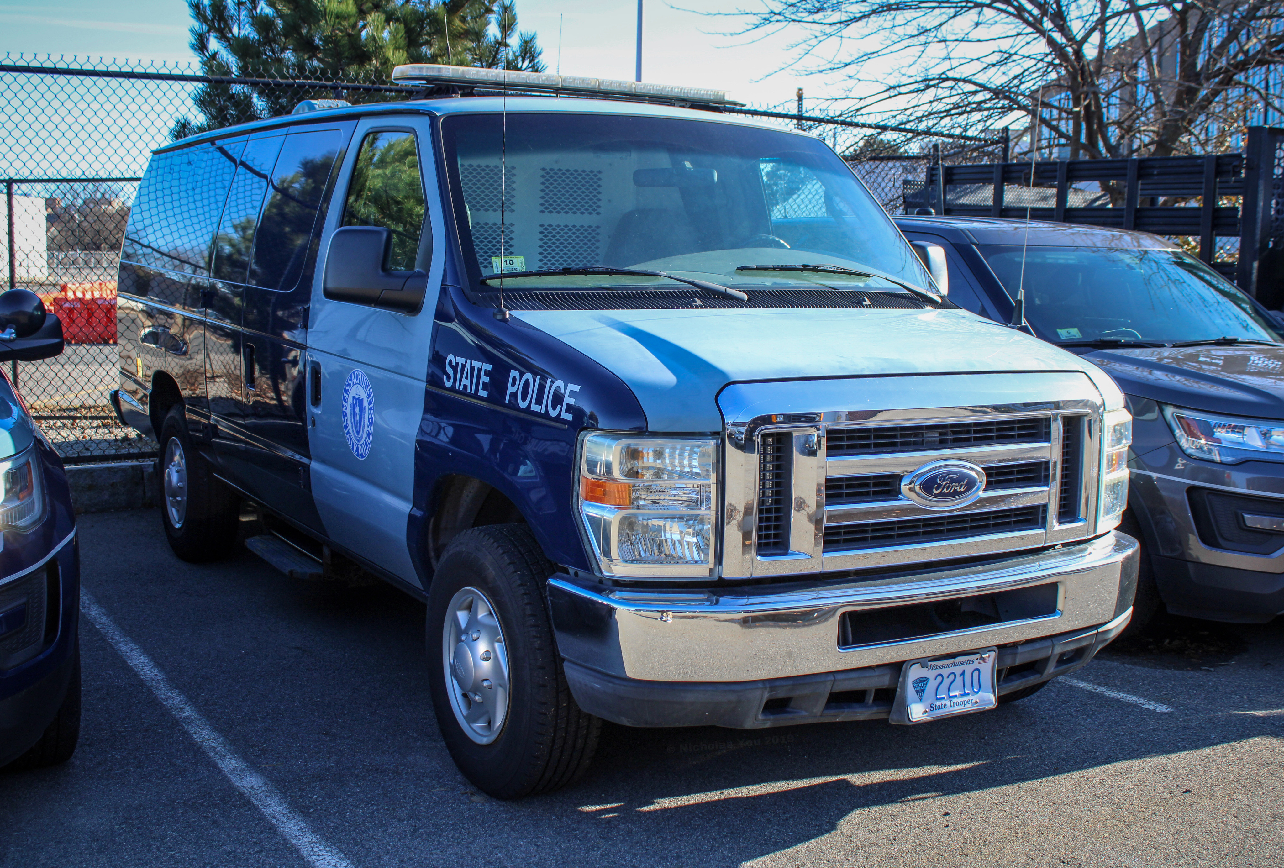 A photo  of Massachusetts State Police
            Cruiser 2210, a 2008 Ford E-Series             taken by Nicholas You
