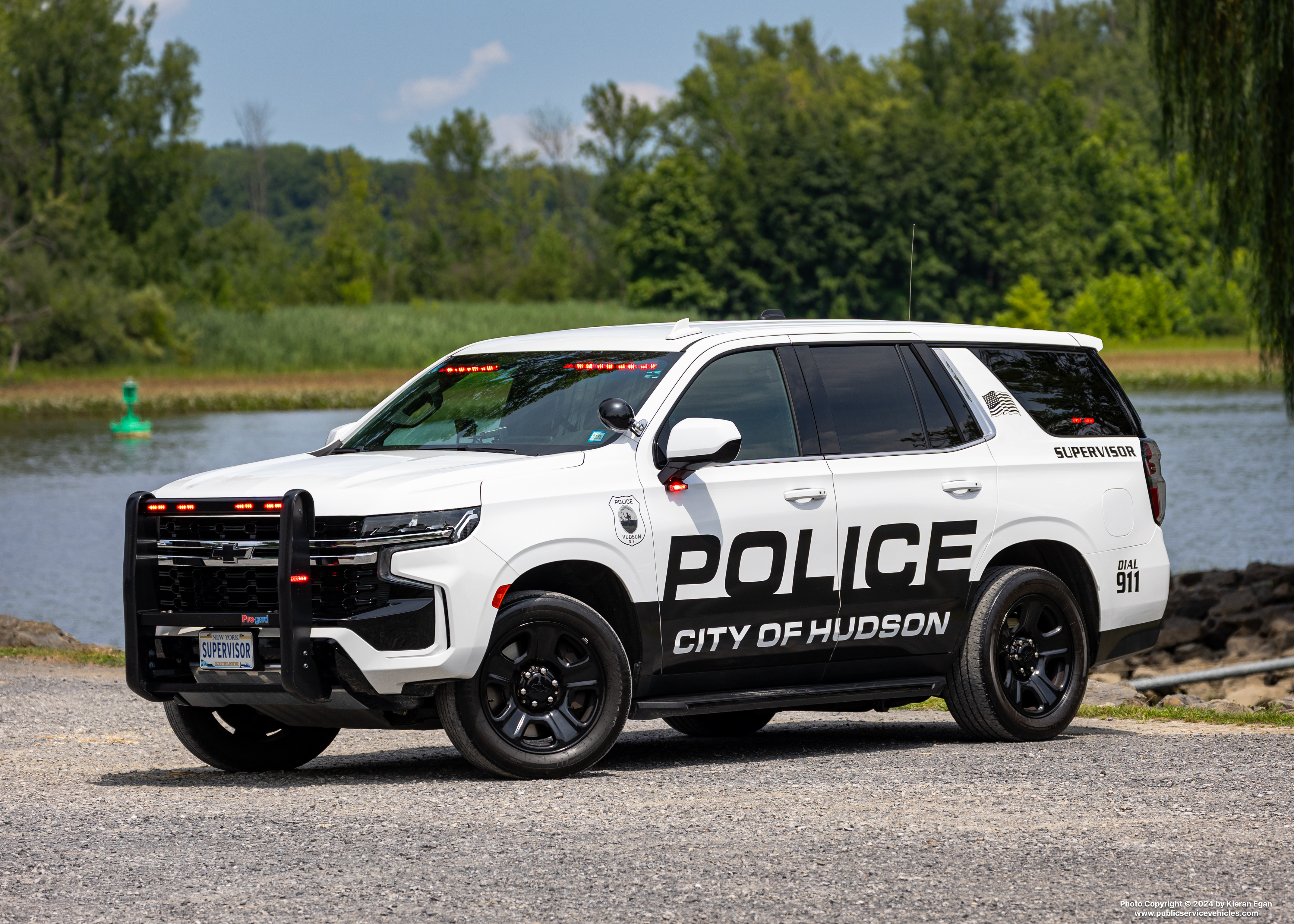 A photo  of Hudson Police
            Car 5, a 2021-2023 Chevrolet Tahoe             taken by Kieran Egan