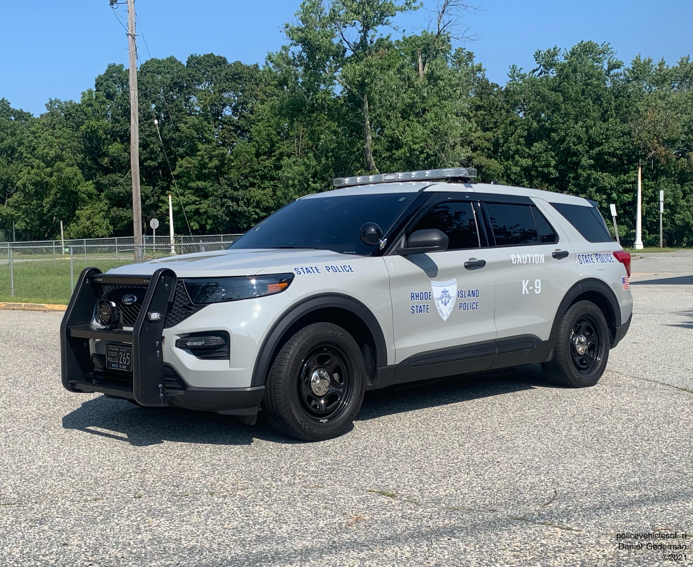 A photo  of Rhode Island State Police
            Cruiser 265, a 2020 Ford Police Interceptor Utility             taken by Dan Gederman