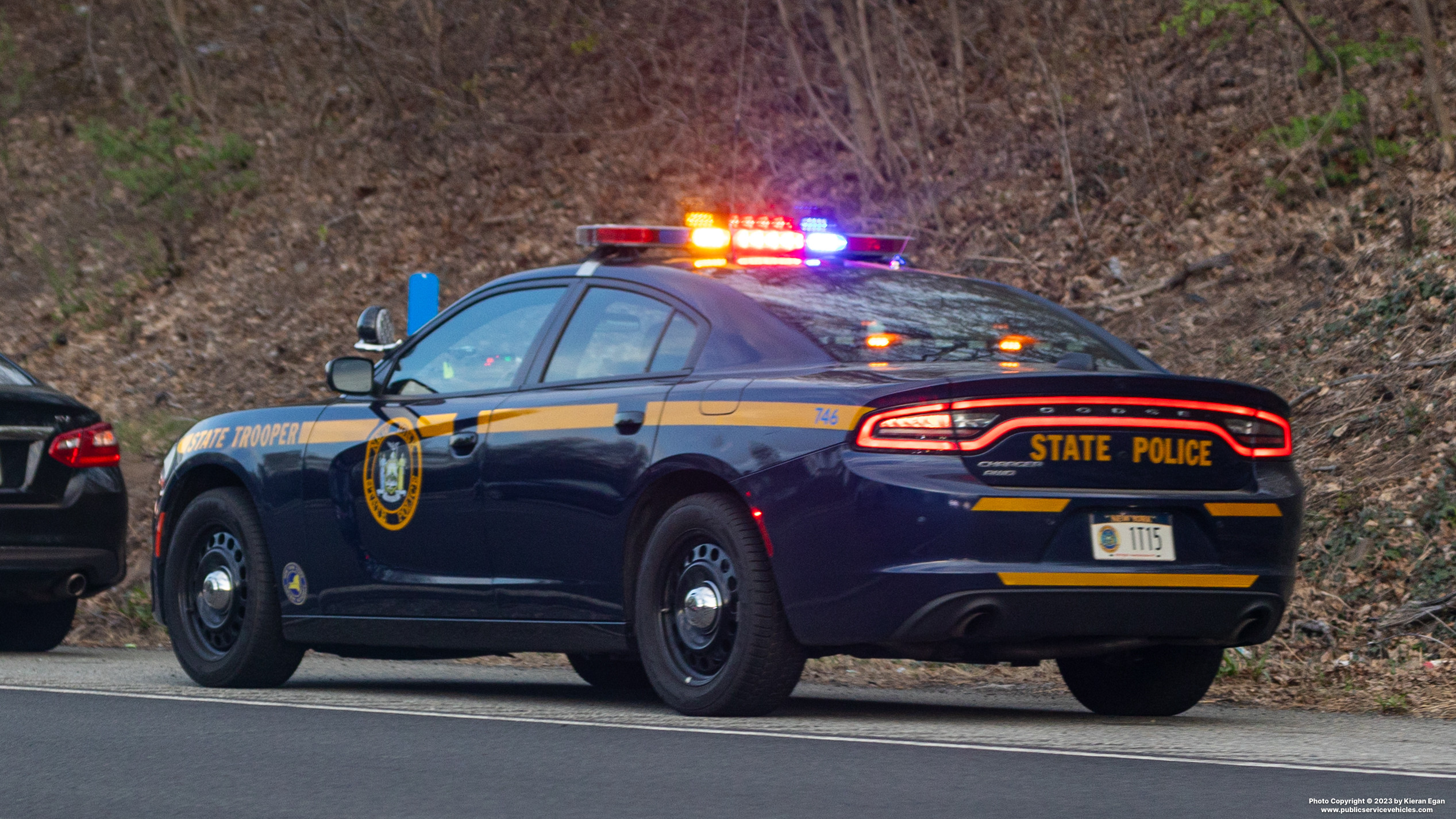 A photo  of New York State Police
            Cruiser 1T15, a 2019 Dodge Charger             taken by Kieran Egan