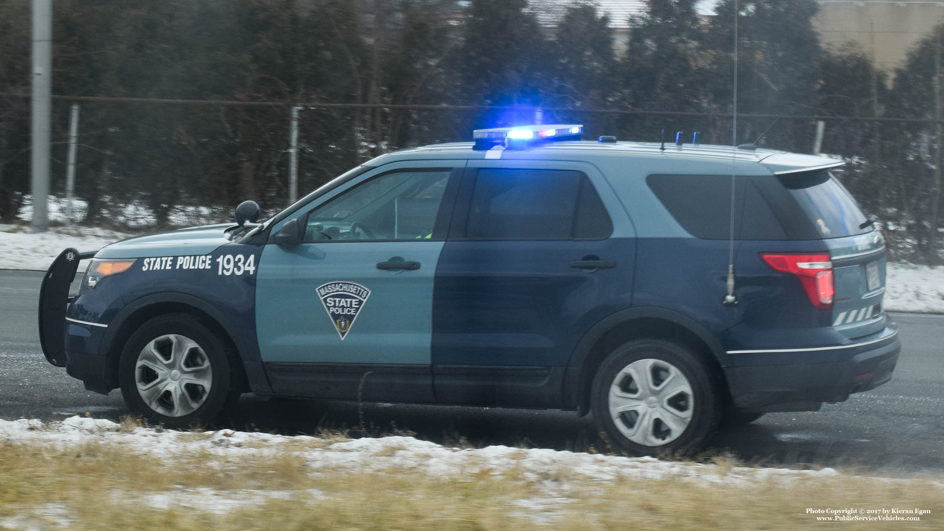 A photo  of Massachusetts State Police
            Cruiser 1934, a 2013-2014 Ford Police Interceptor Utility             taken by Kieran Egan