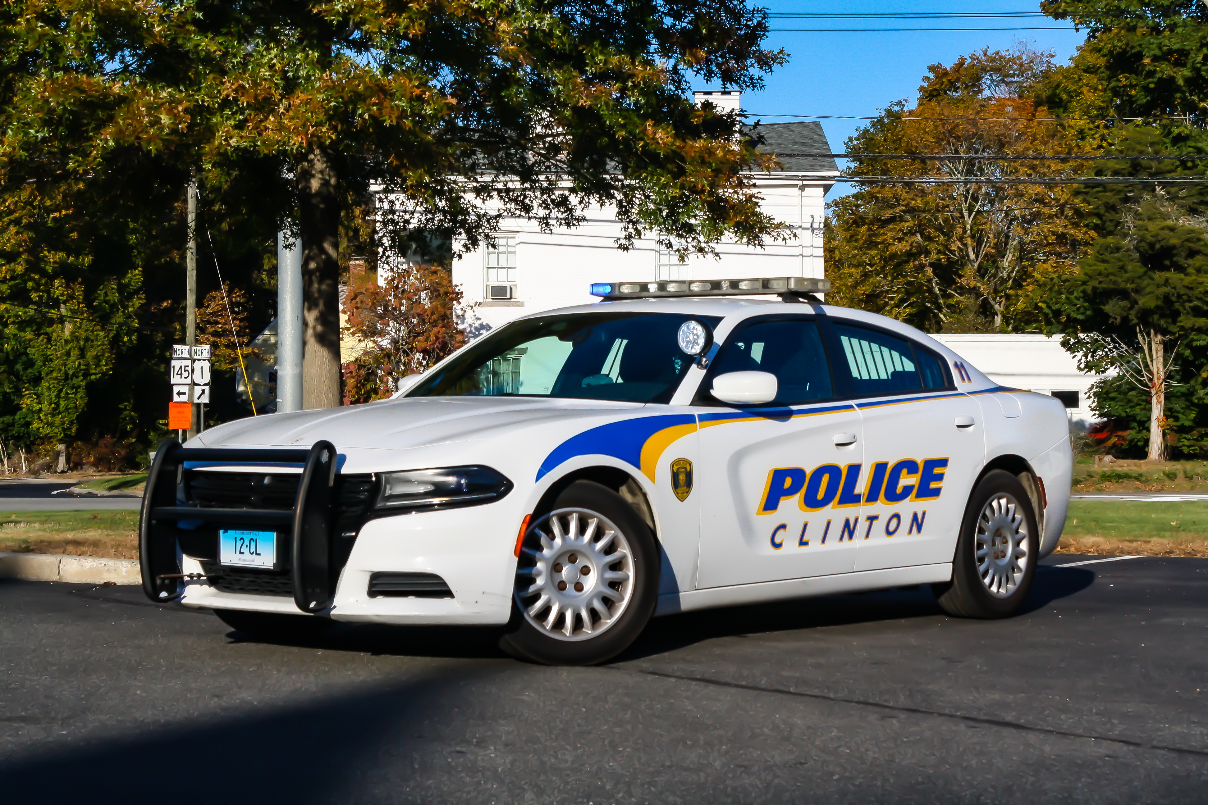 A photo  of Clinton Police
            Car 11, a 2015-2020 Dodge Charger             taken by Luke Tougas