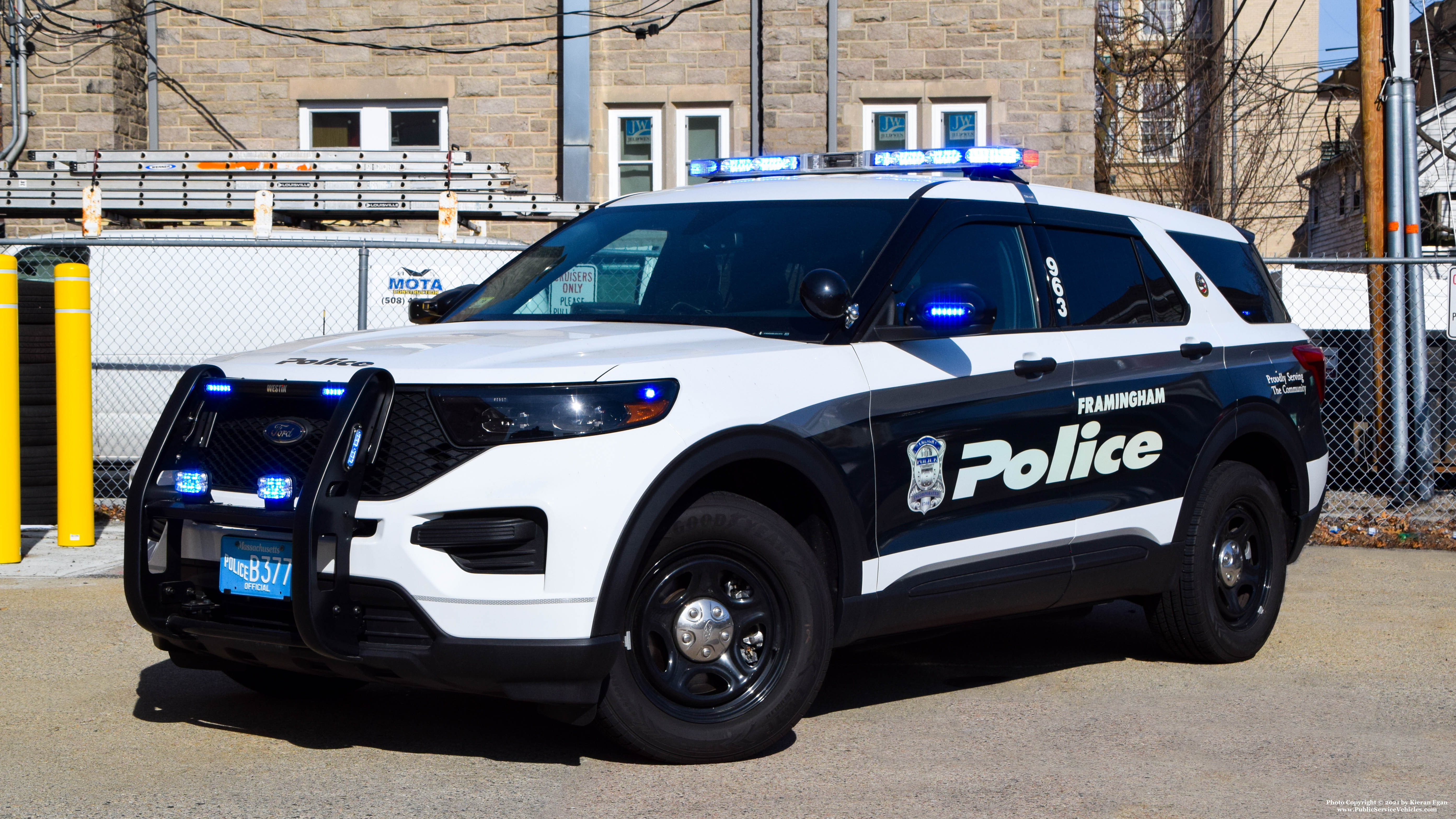 A photo  of Framingham Police
            Cruiser 963, a 2020 Ford Police Interceptor Utility             taken by Kieran Egan