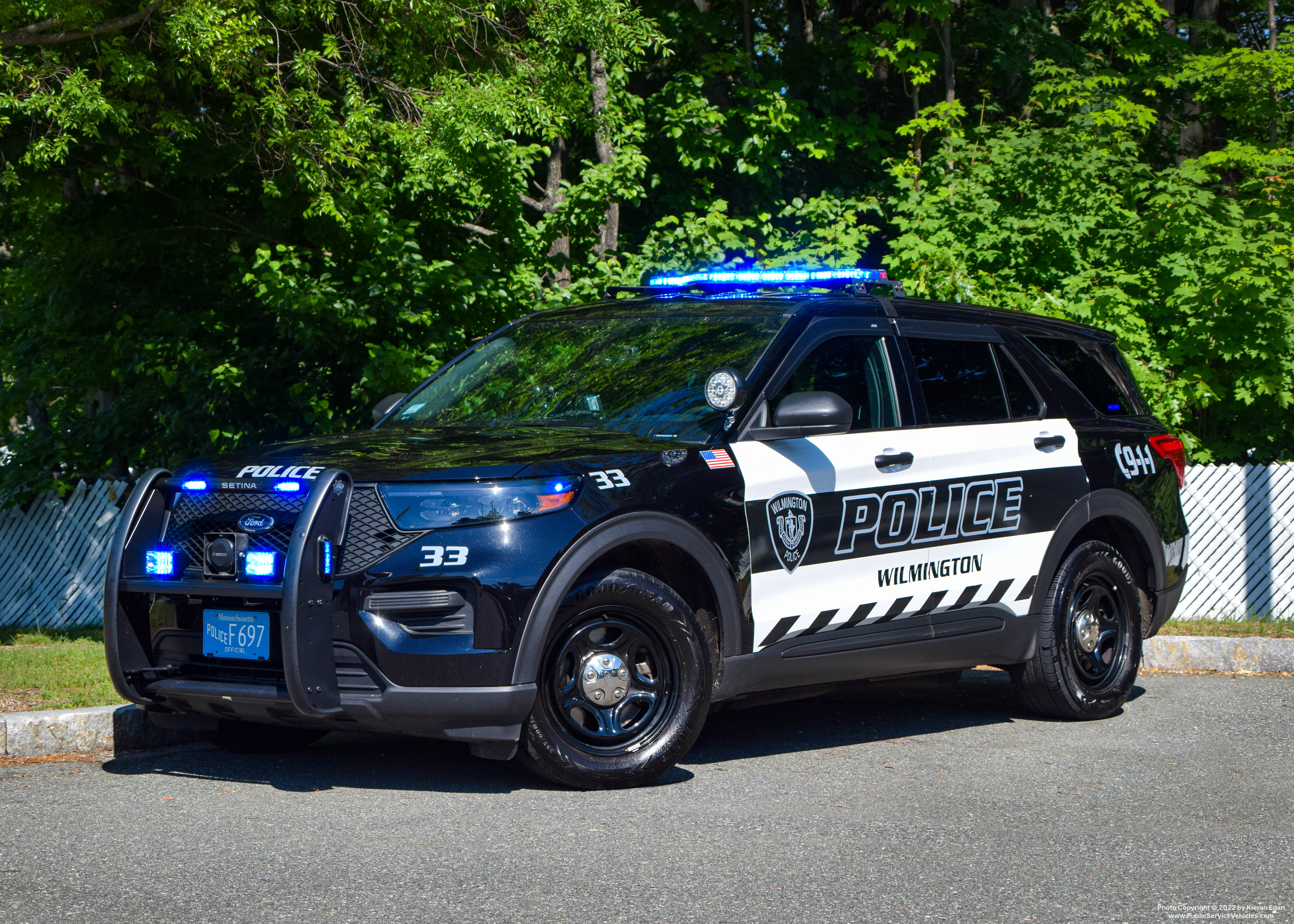 A photo  of Wilmington Police
            Cruiser 33, a 2020 Ford Police Interceptor Utility             taken by Kieran Egan
