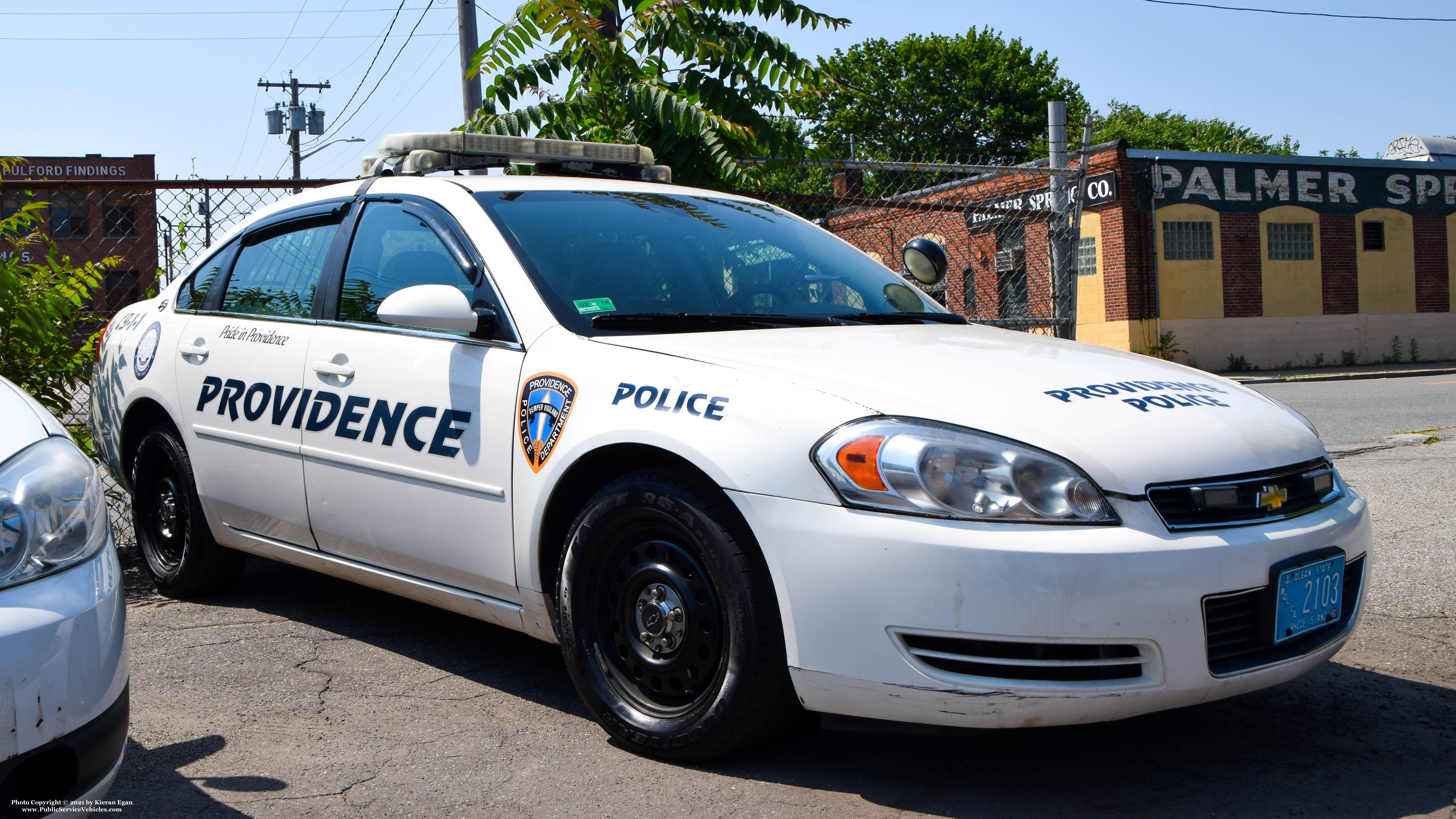 A photo  of Providence Police
            Cruiser 2103, a 2007 Chevrolet Impala             taken by Kieran Egan