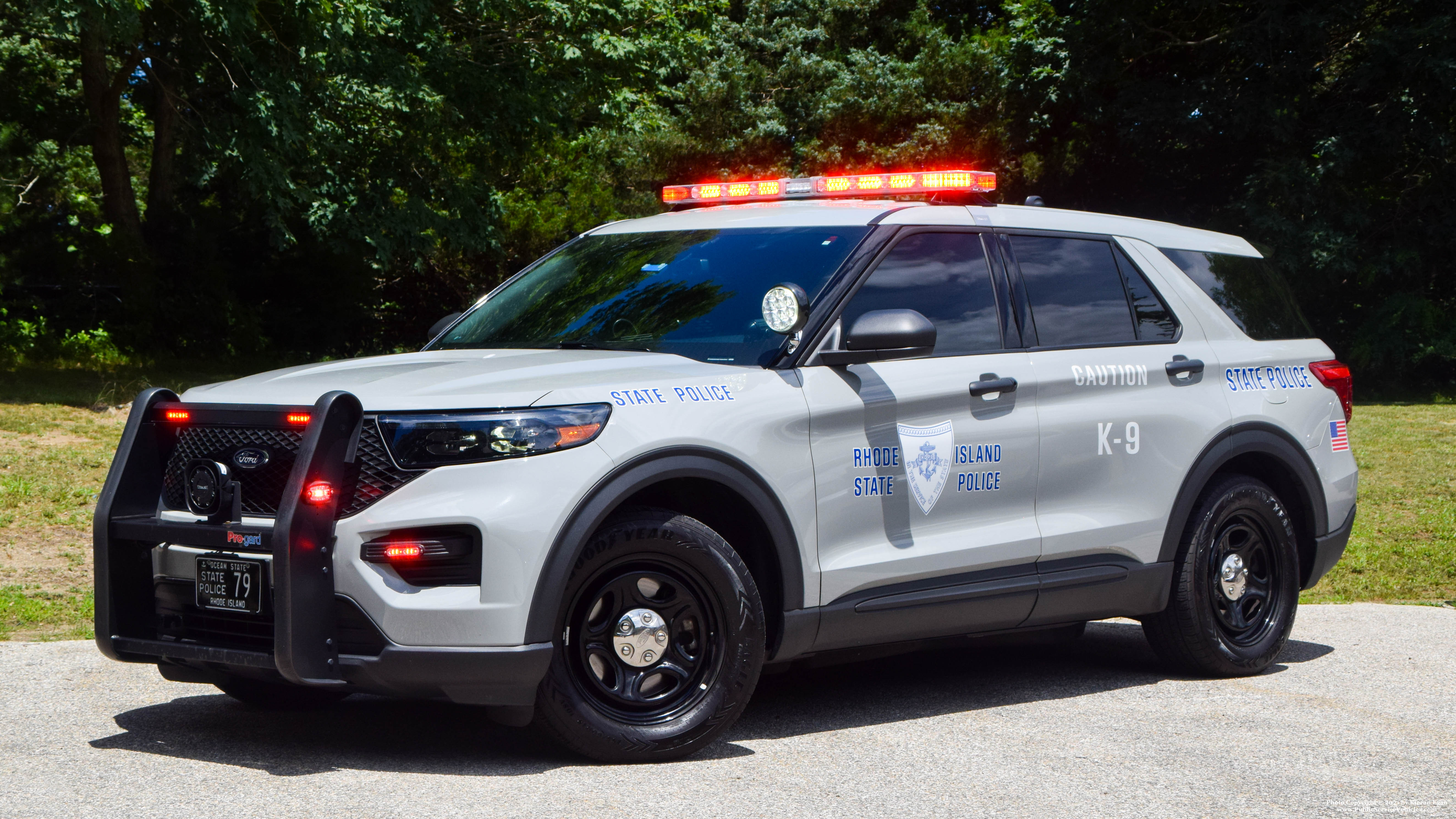 A photo  of Rhode Island State Police
            Cruiser 79, a 2020 Ford Police Interceptor Utility             taken by Kieran Egan