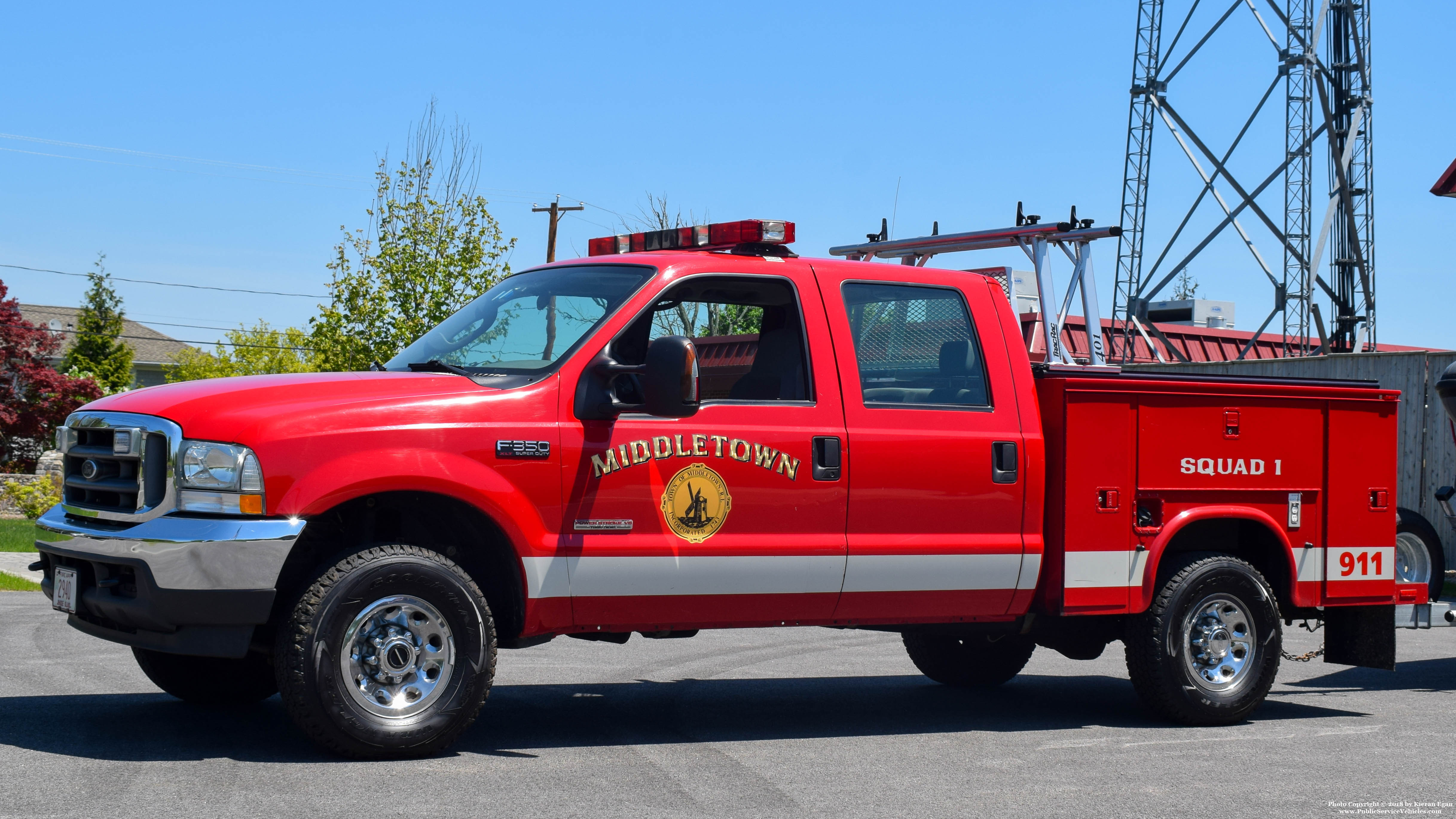 A photo  of Middletown Fire
            Squad 1, a 2004 Ford F-250             taken by Kieran Egan