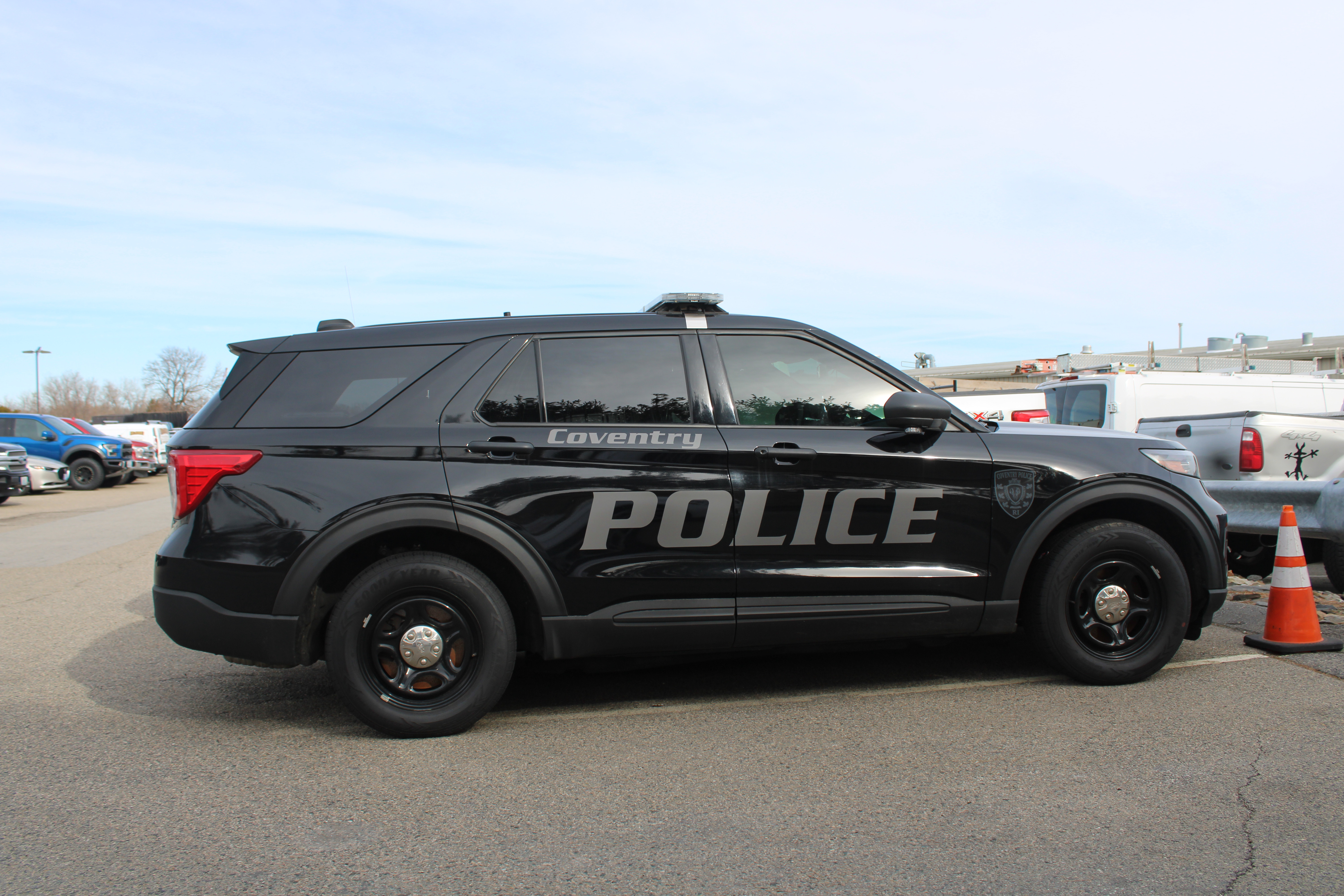 A photo  of Coventry Police
            Cruiser 823, a 2020 Ford Police Interceptor Utility             taken by @riemergencyvehicles