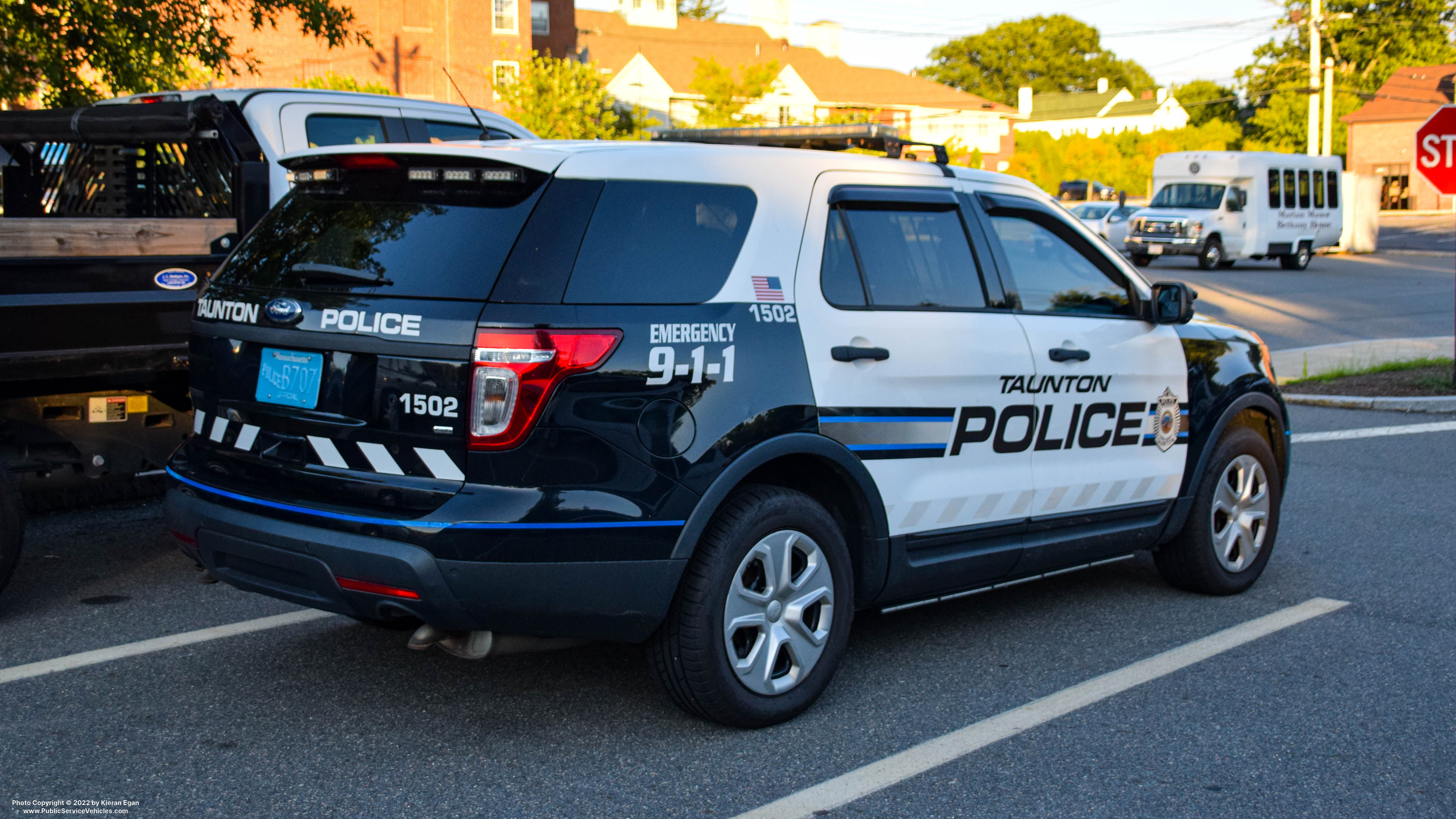 A photo  of Taunton Police
            Cruiser 1502, a 2015 Ford Police Interceptor Utility             taken by Kieran Egan