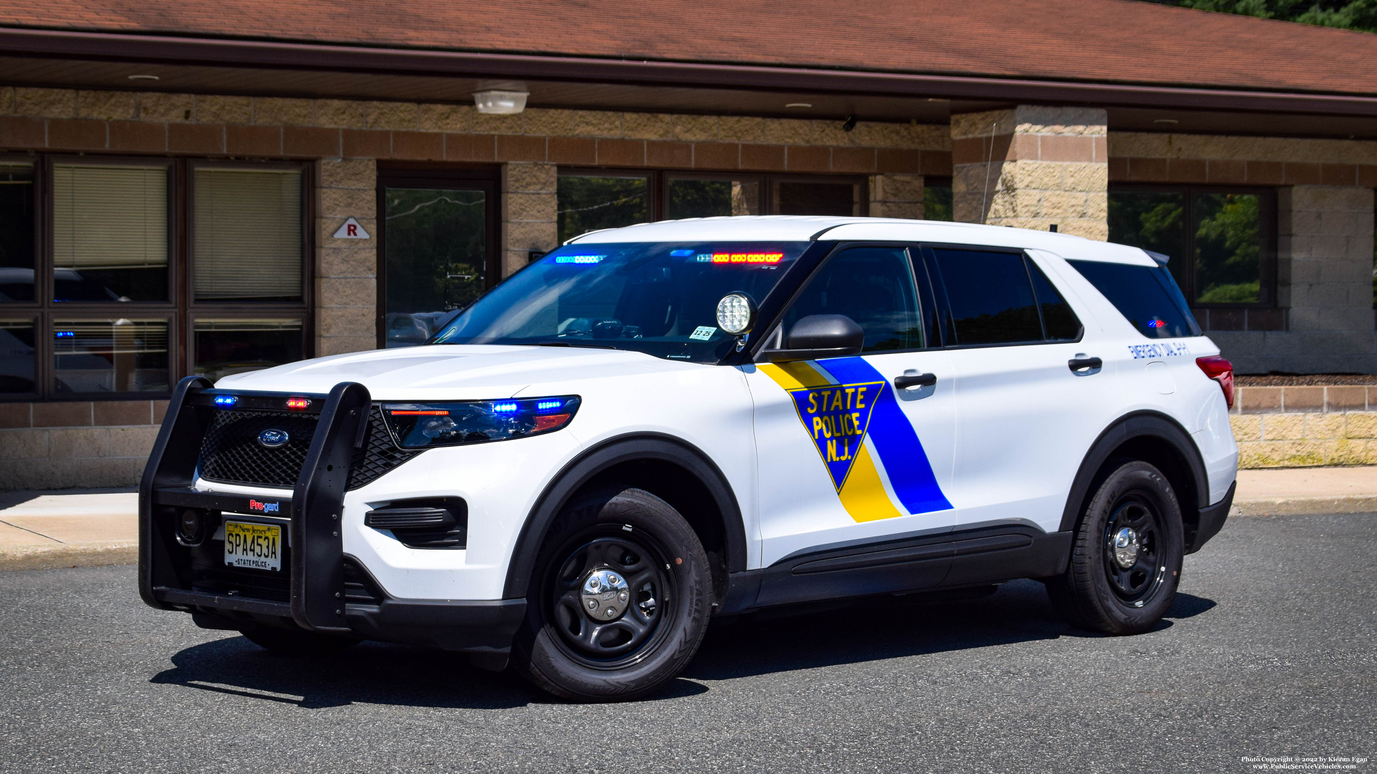 A photo  of New Jersey State Police
            Cruiser 453A, a 2021 Ford Police Interceptor Utility             taken by Kieran Egan