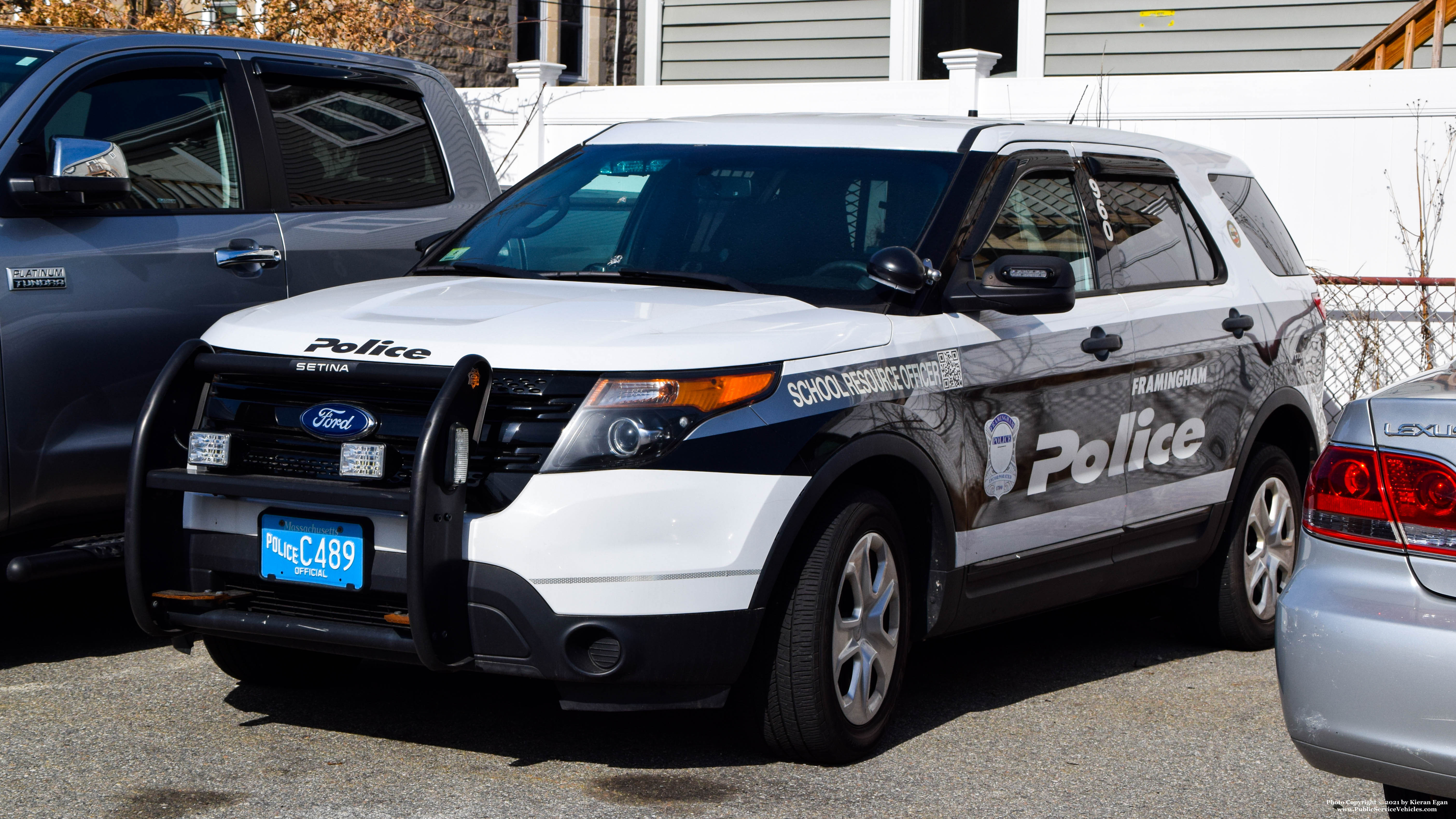 A photo  of Framingham Police
            Cruiser 960, a 2013-2015 Ford Police Interceptor Utility             taken by Kieran Egan