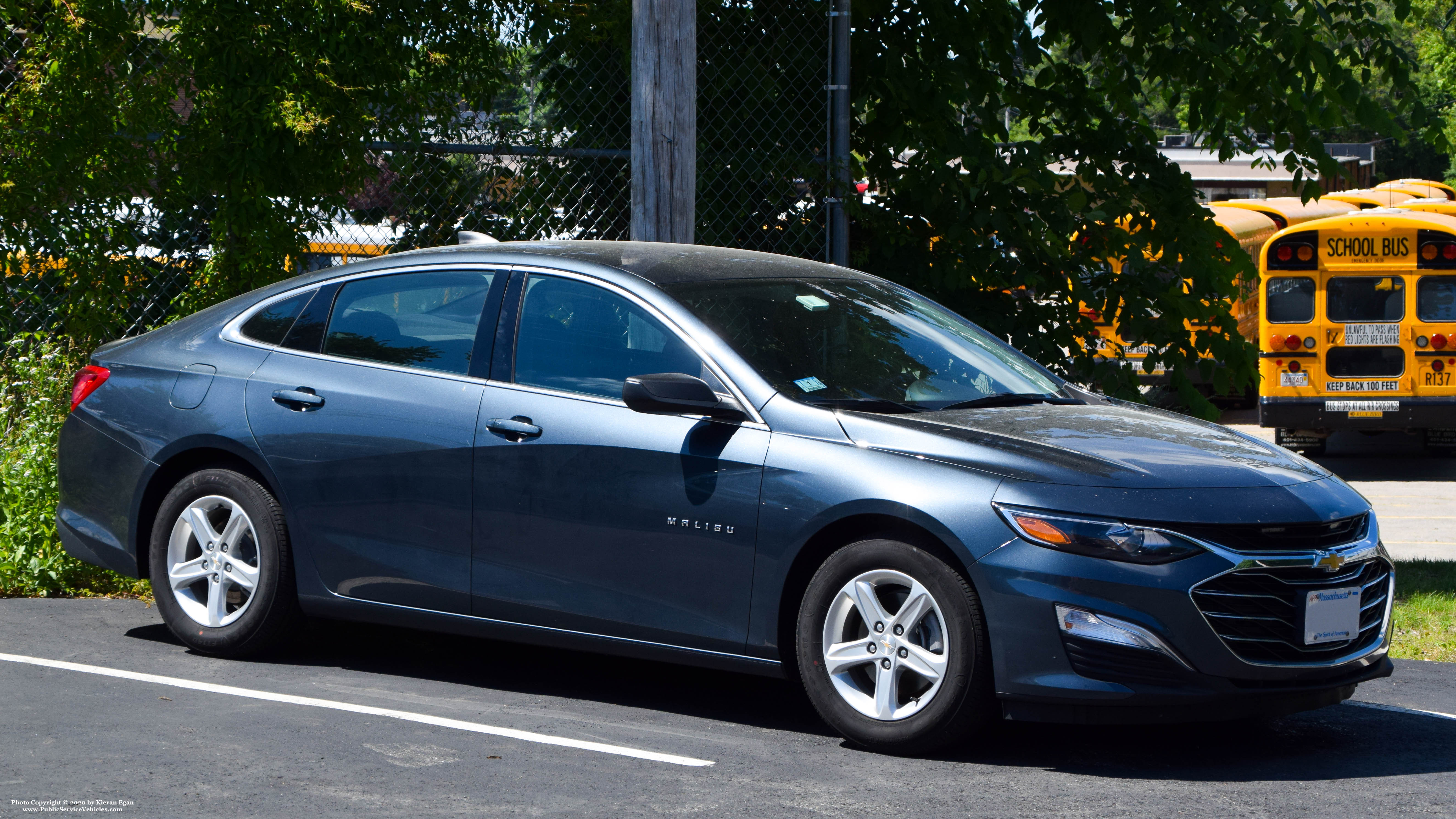 A photo  of Massachusetts State Police
            Unmarked Unit, a 2019-2020 Chevrolet Malibu             taken by Kieran Egan