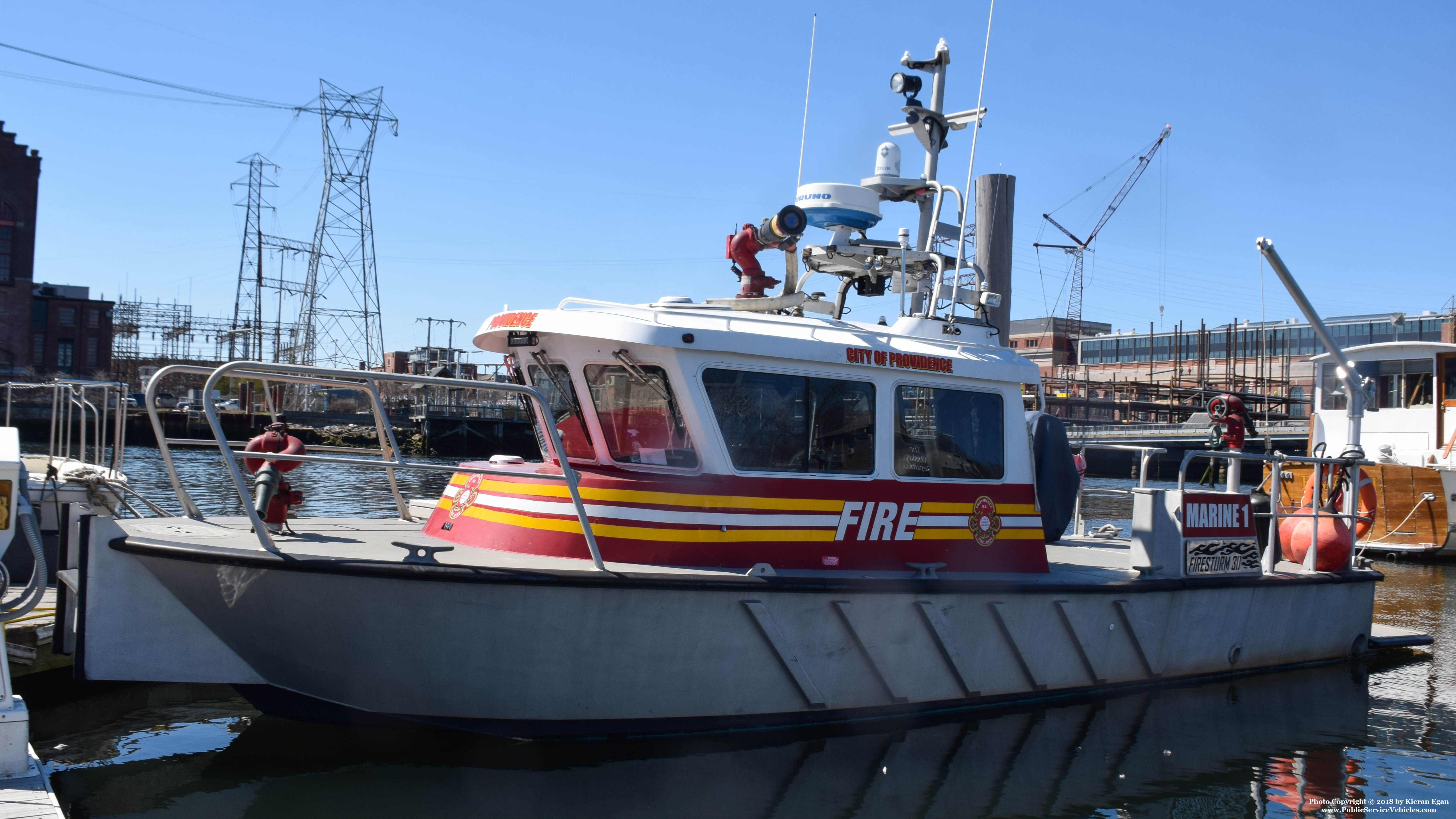 A photo  of Providence Fire
            Marine 1, a 2008 Watercraft Firestorm 30             taken by Kieran Egan