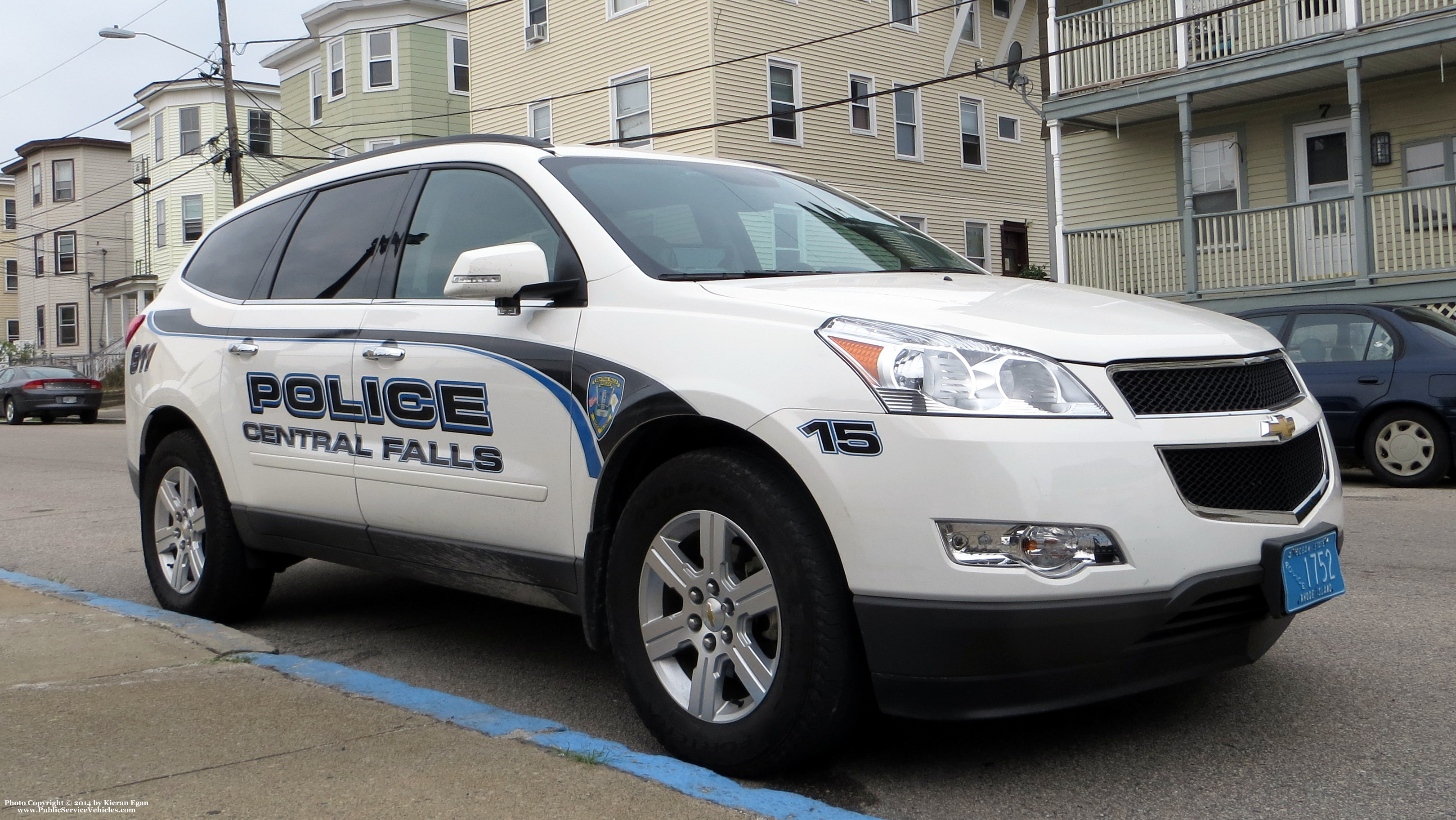 A photo  of Central Falls Police
            Car 15, a 2008-2014 Chevrolet Traverse             taken by Kieran Egan