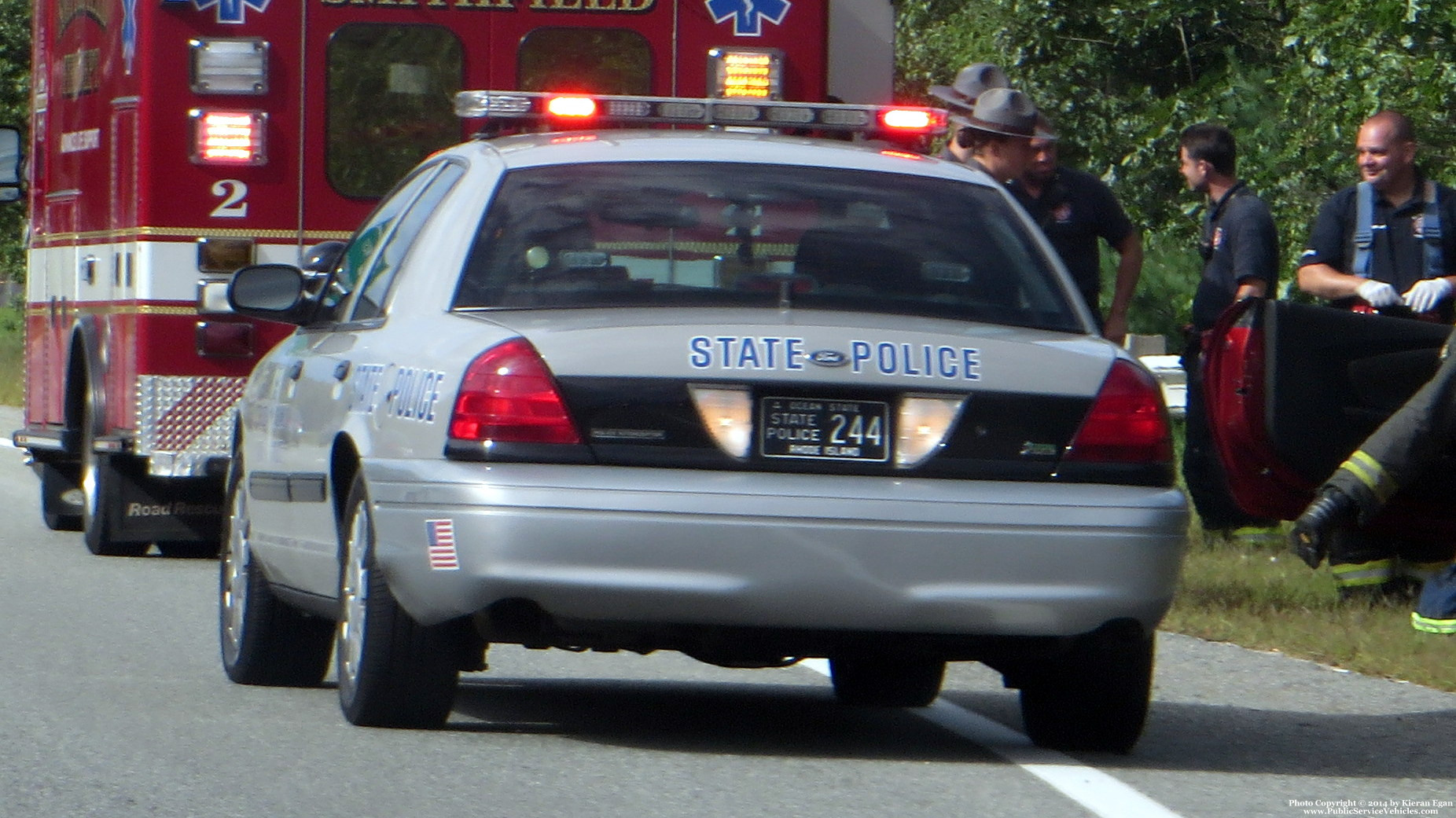 A photo  of Rhode Island State Police
            Cruiser 244, a 2009-2011 Ford Crown Victoria Police Interceptor             taken by Kieran Egan