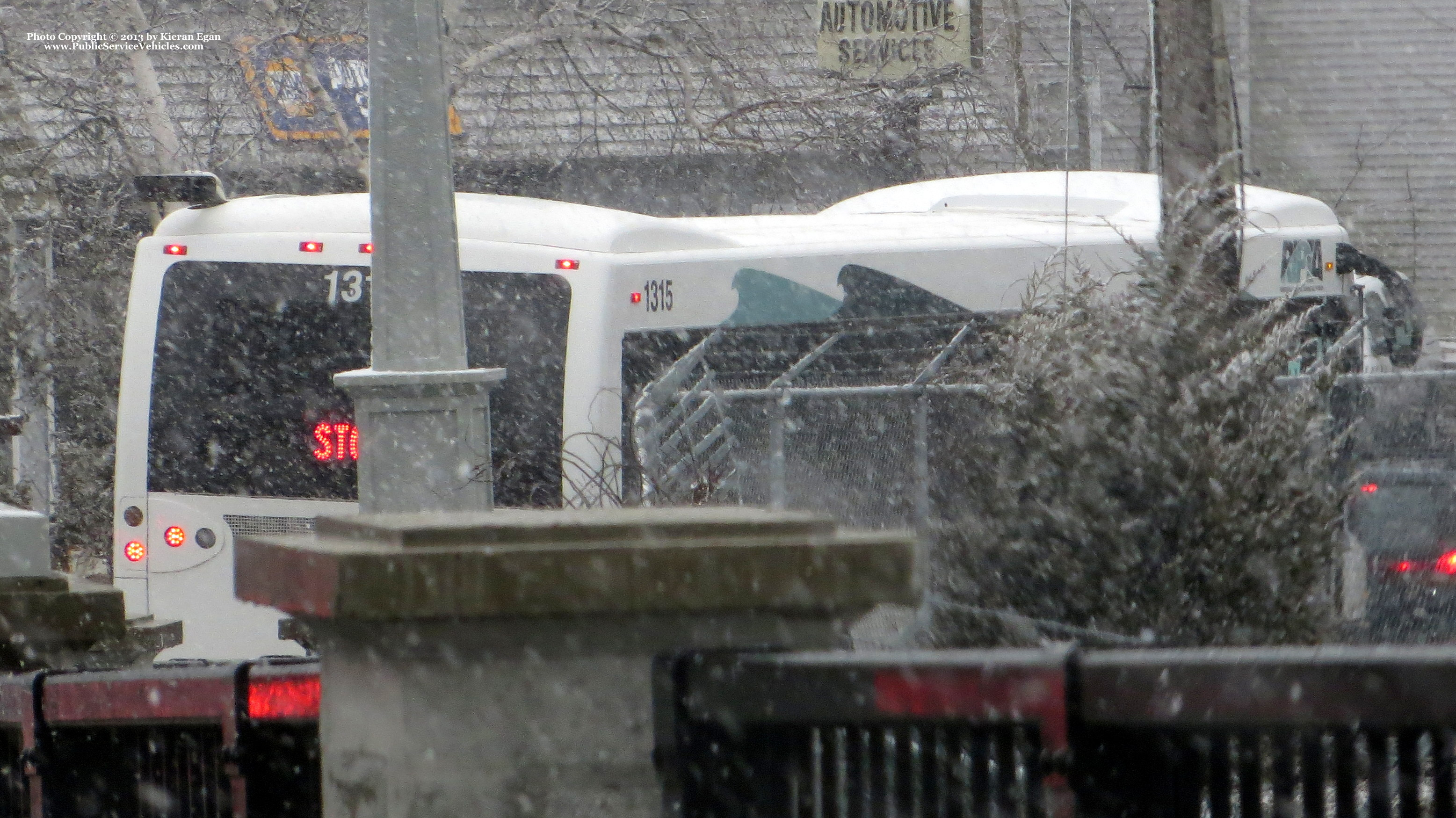 A photo  of Rhode Island Public Transit Authority
            Bus 1315, a 2013 Gillig BRT             taken by Kieran Egan