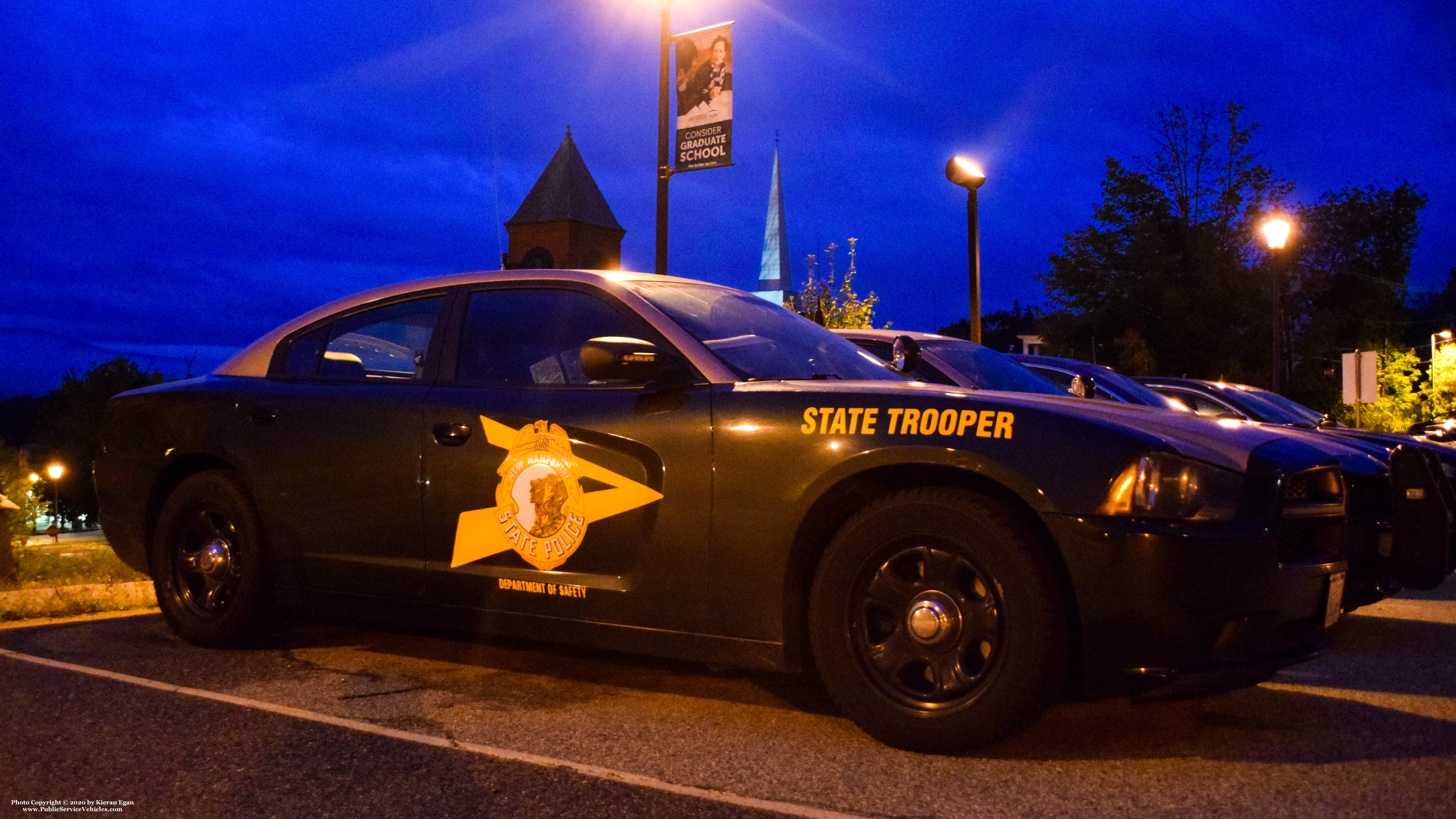A photo  of New Hampshire State Police
            Cruiser 923, a 2011-2014 Dodge Charger             taken by Kieran Egan
