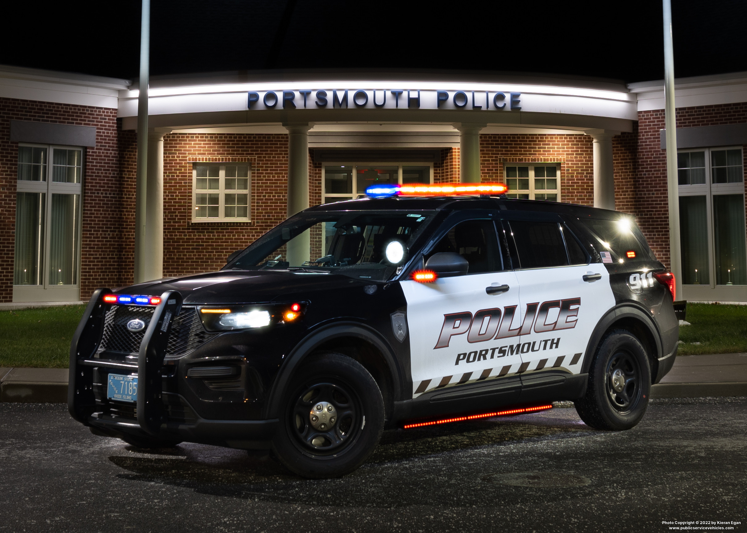 A photo  of Portsmouth Police
            Cruiser 7185, a 2021 Ford Police Interceptor Utility             taken by Kieran Egan