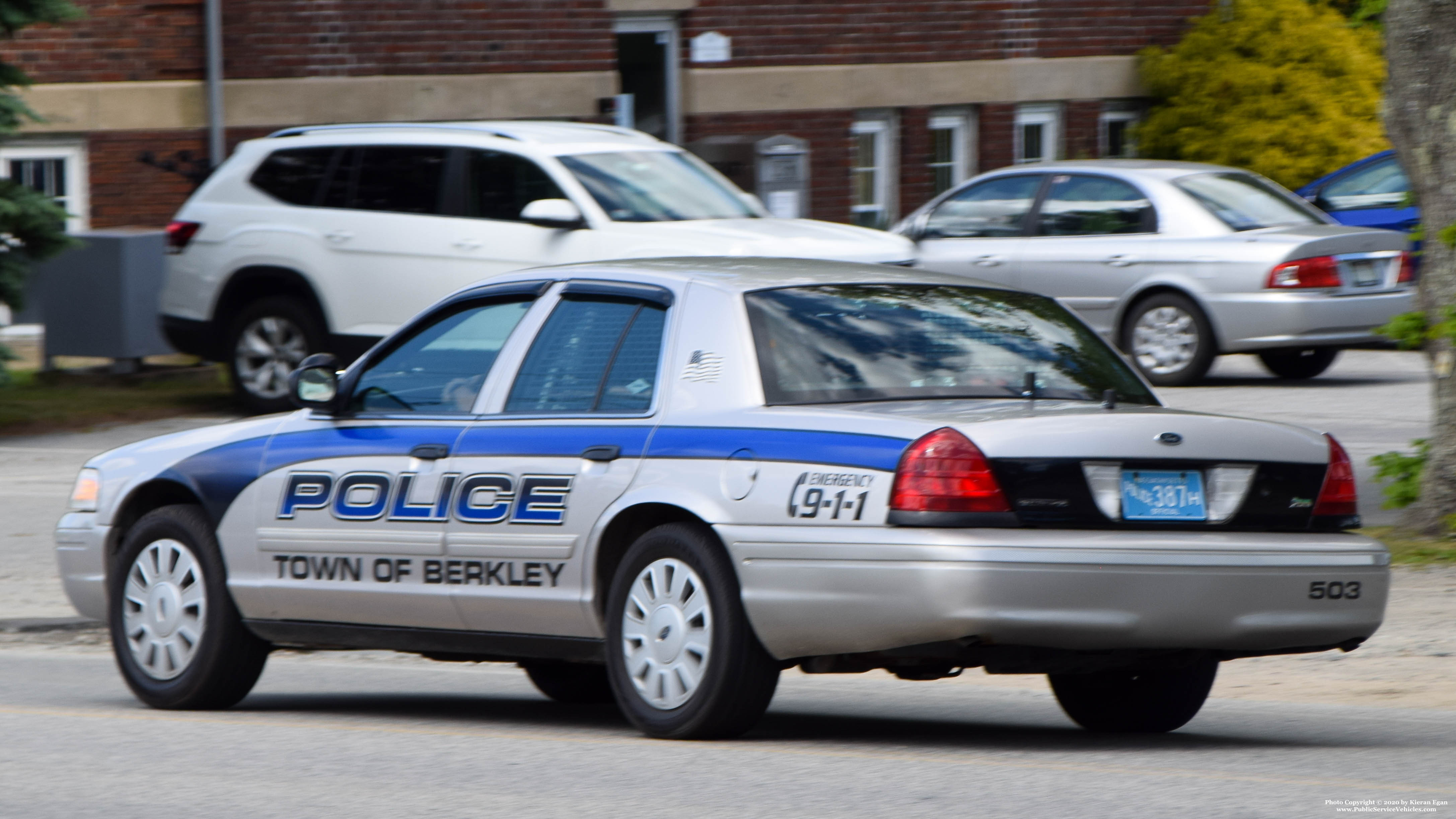 A photo  of Berkley Police
            Cruiser 503, a 2011 Ford Crown Victoria Police Interceptor             taken by Kieran Egan