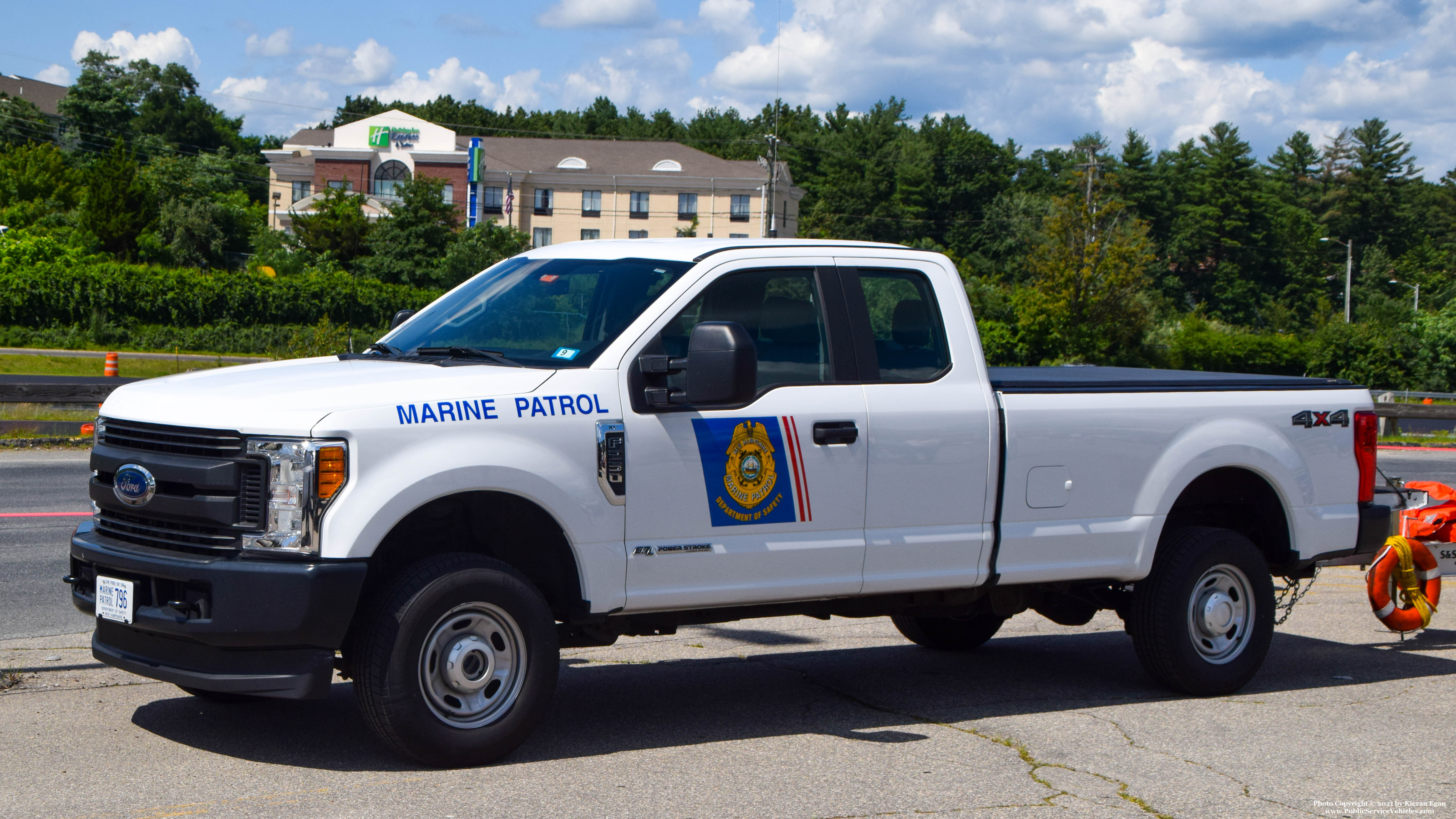 A photo  of New Hampshire State Police
            Cruiser 796, a 2017-2019 Ford F-250 Crew Cab             taken by Kieran Egan