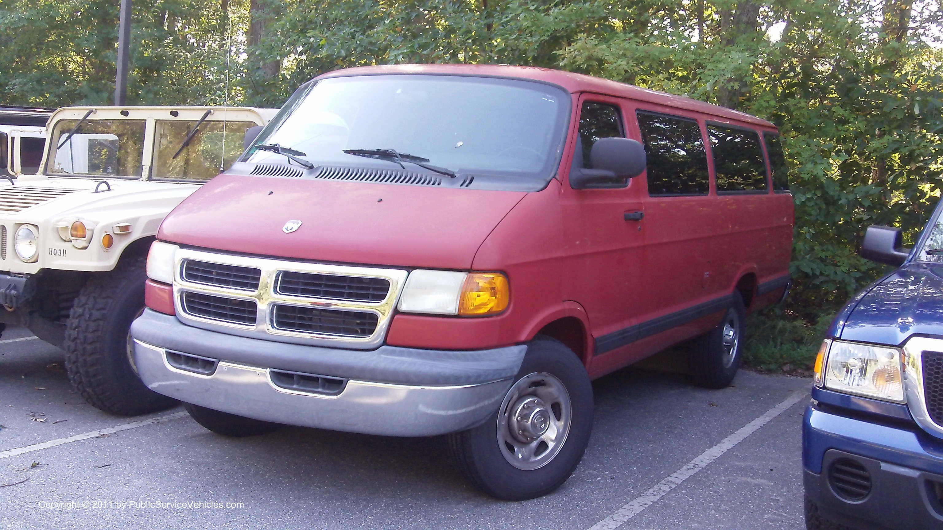 A photo  of Barrington Police
            Police Athletic League Van, a 1994-2003 Dodge RAM Van 3500             taken by Kieran Egan