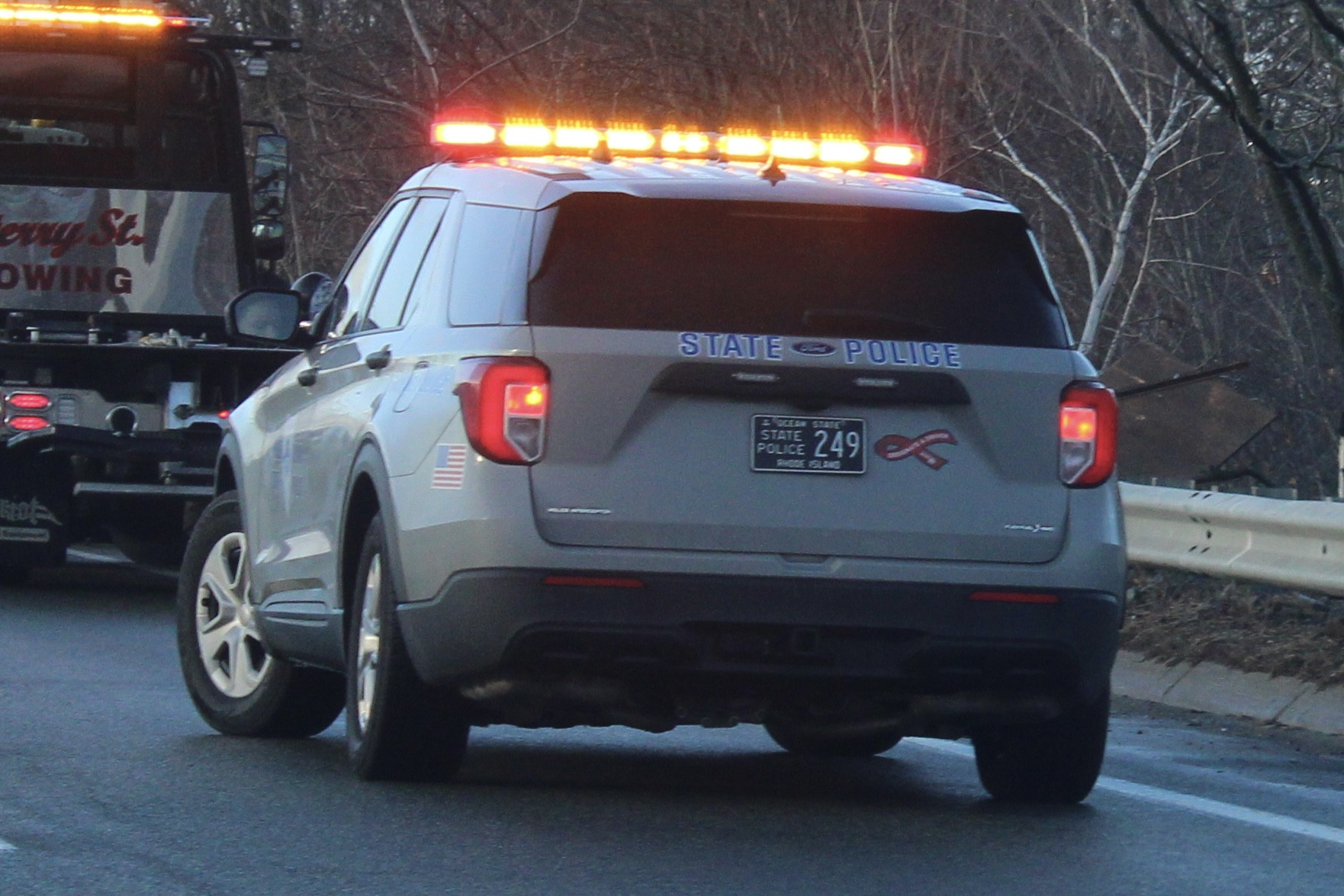 A photo  of Rhode Island State Police
            Cruiser 249, a 2020 Ford Police Interceptor Utility             taken by @riemergencyvehicles