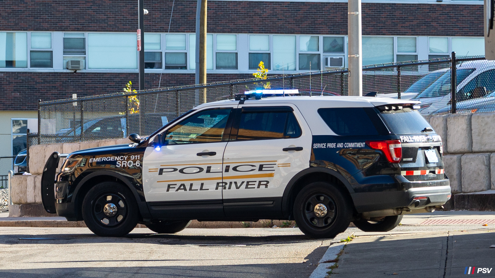 A photo  of Fall River Police
            SRO-6, a 2016 Ford Police Interceptor Utility             taken by Kieran Egan