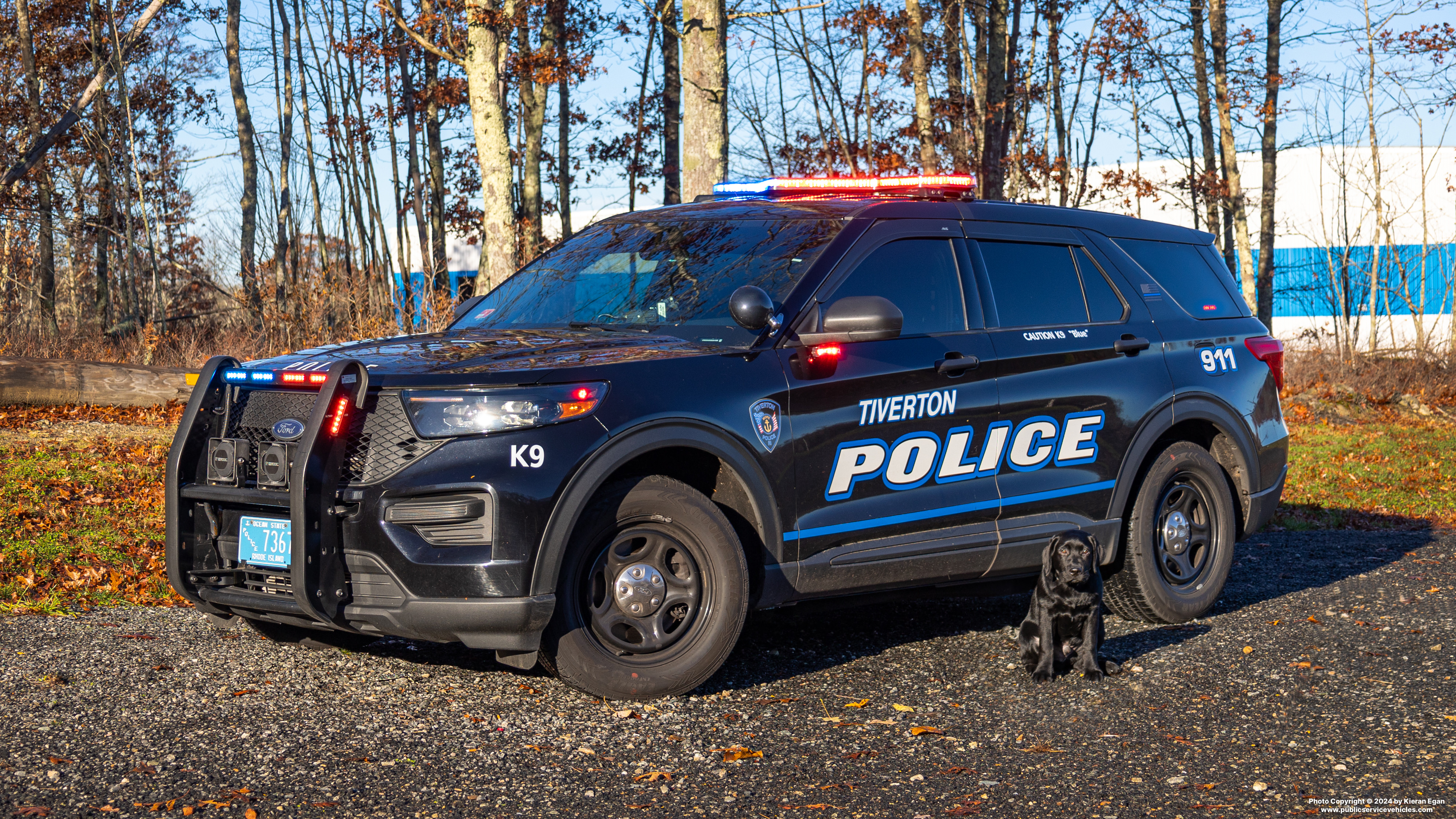 A photo  of Tiverton Police
            Cruiser K9, a 2021 Ford Police Interceptor Utility             taken by Kieran Egan