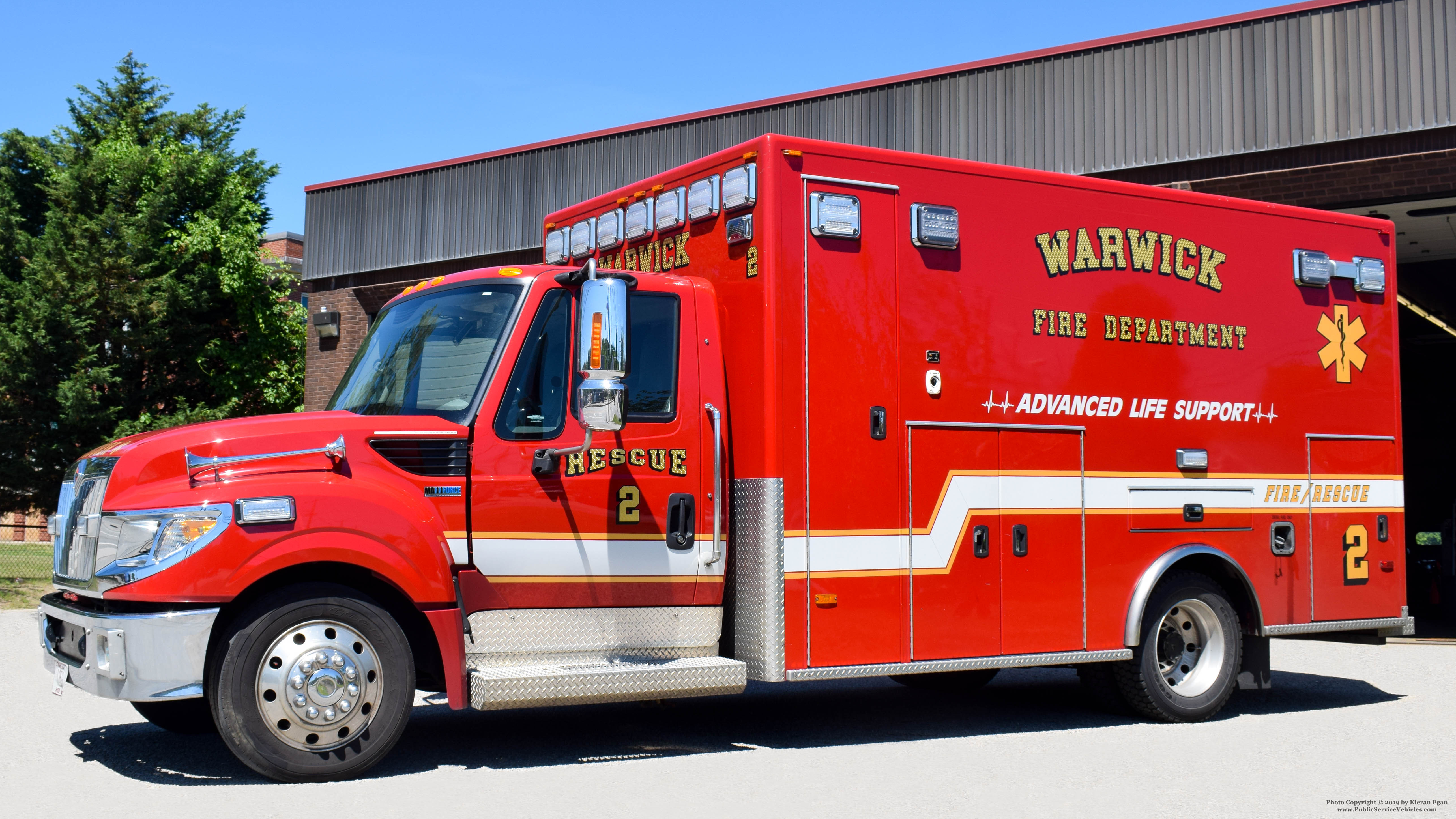 A photo  of Warwick Fire
            Rescue 2, a 2014 International TerraStar/PL Custom             taken by Kieran Egan