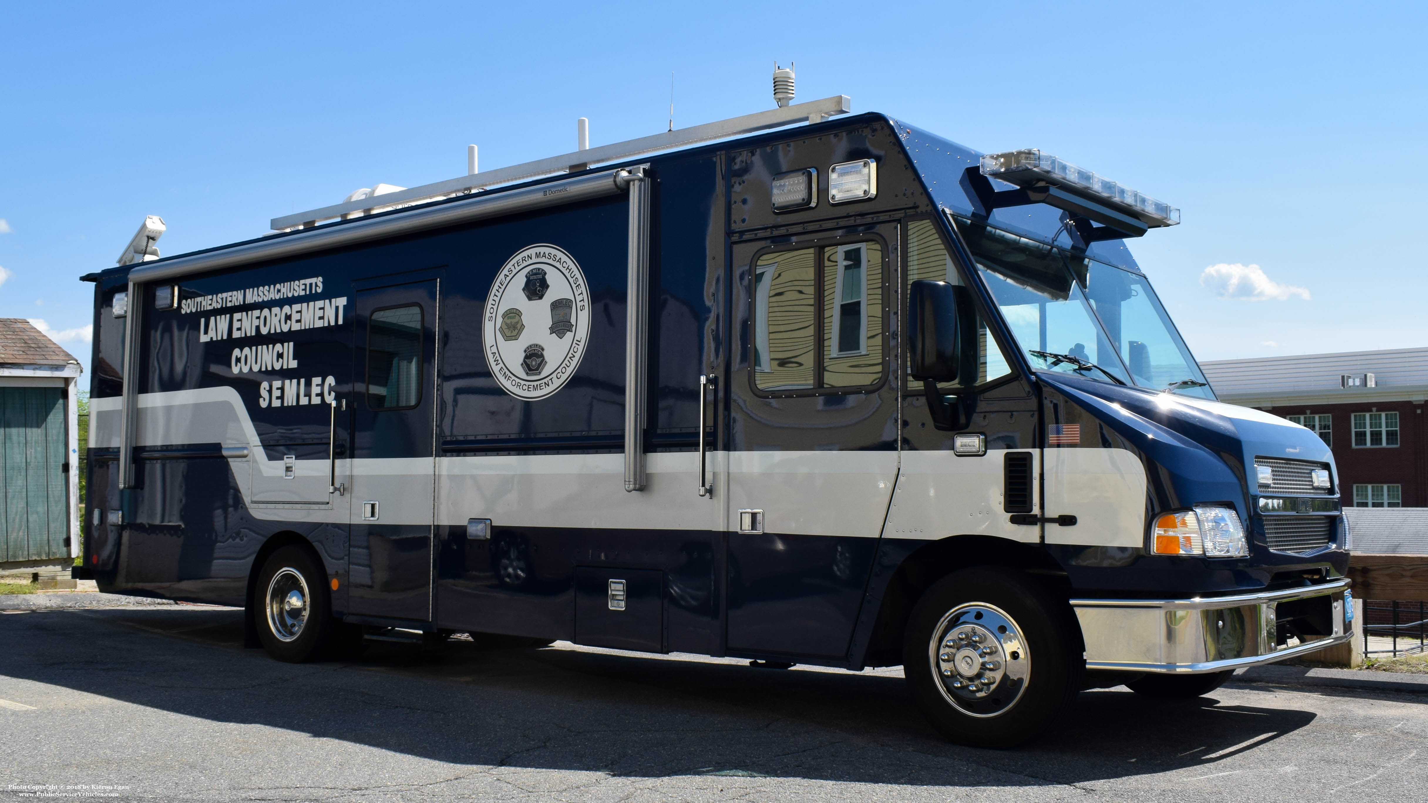 A photo  of Southeastern Massachusetts Law Enforcement Council
            Mobile Command Center, a 2011 Ford/LDV Mobile Command Center             taken by Kieran Egan