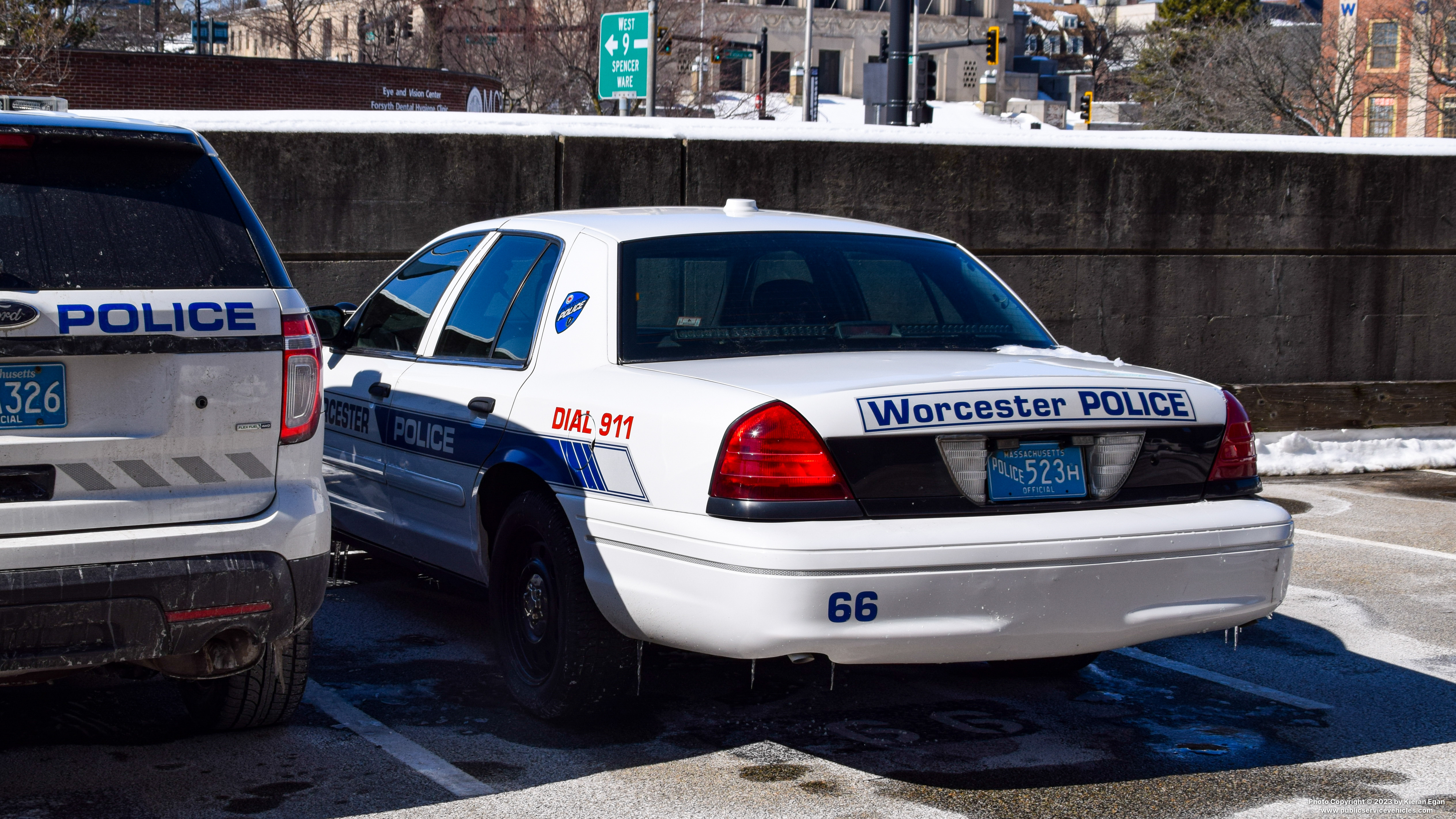 A photo  of Worcester Police
            Cruiser 66, a 2007 Ford Crown Victoria Police Interceptor             taken by Kieran Egan