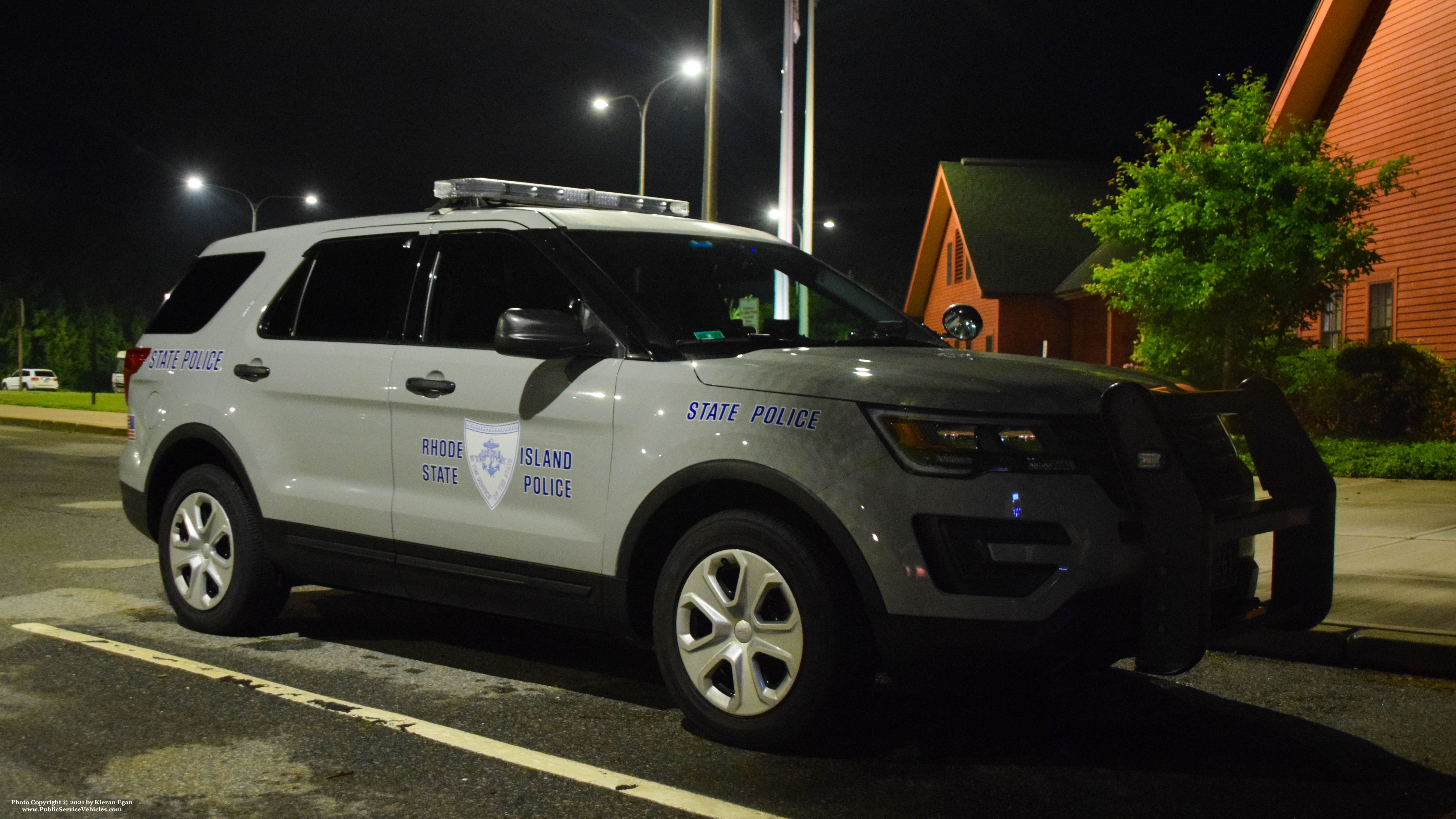 A photo  of Rhode Island State Police
            Cruiser 261, a 2016-2019 Ford Police Interceptor Utility             taken by Kieran Egan