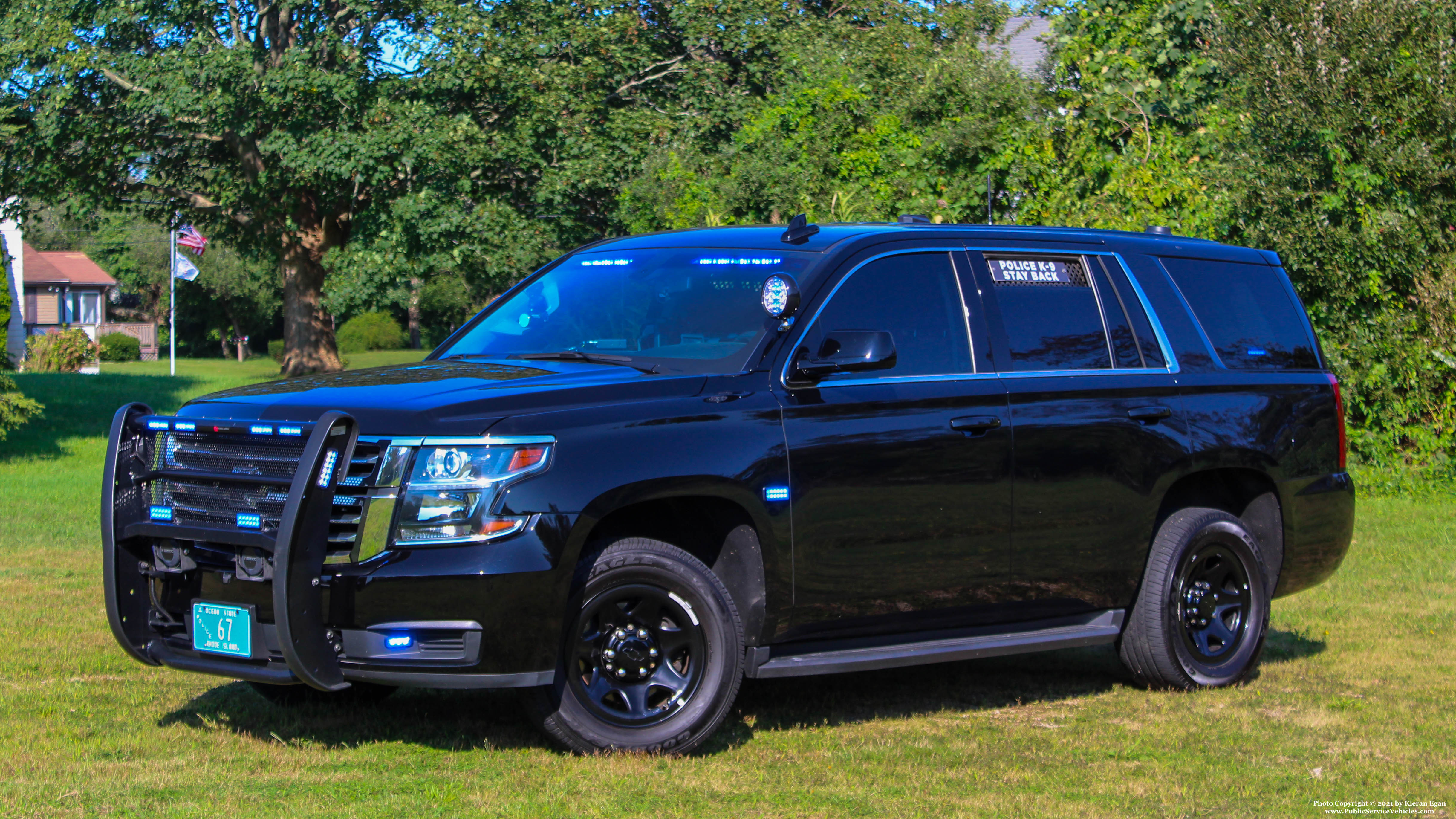 A photo  of Narragansett Police
            Car 26, a 2019 Chevrolet Tahoe             taken by Kieran Egan