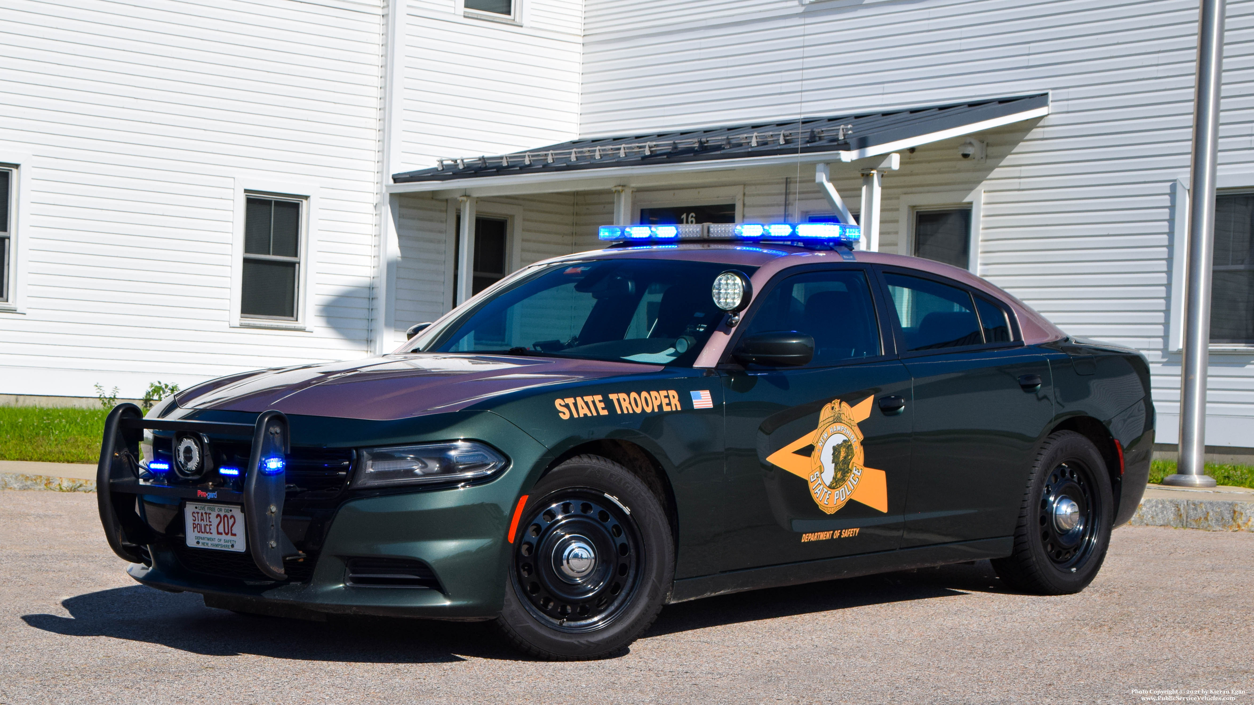 A photo  of New Hampshire State Police
            Cruiser 202, a 2015-2016 Dodge Charger             taken by Kieran Egan