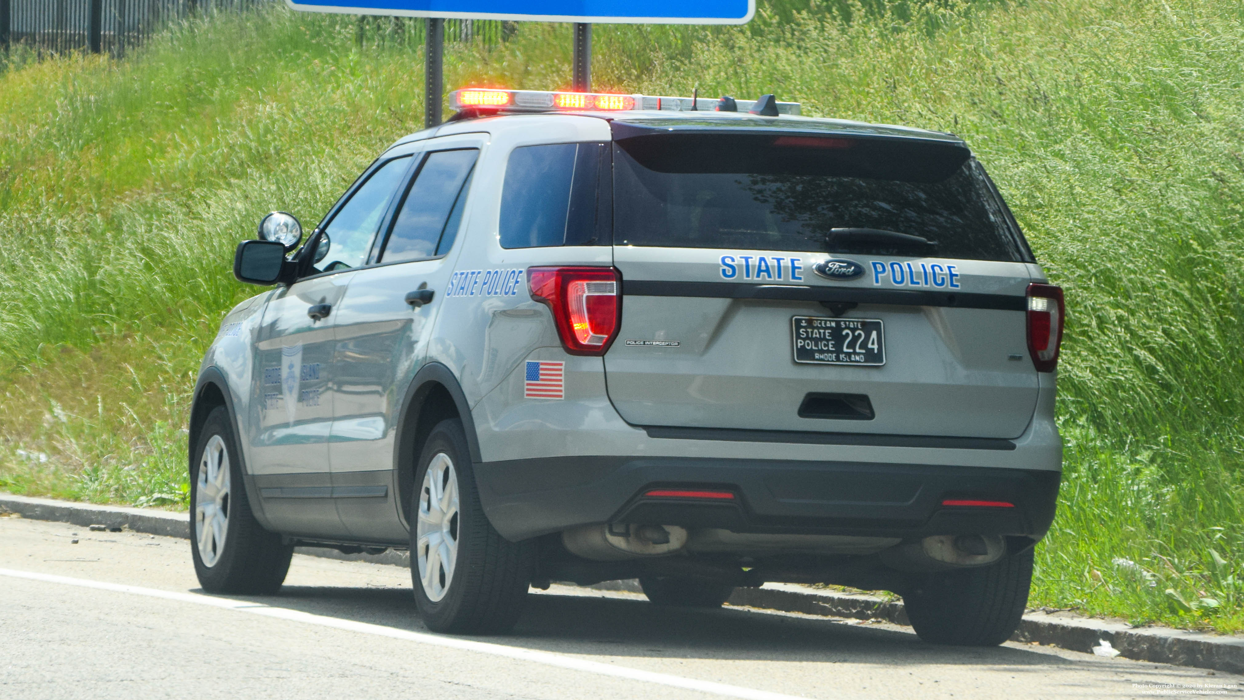 A photo  of Rhode Island State Police
            Cruiser 224, a 2016-2019 Ford Police Interceptor Utility             taken by Kieran Egan