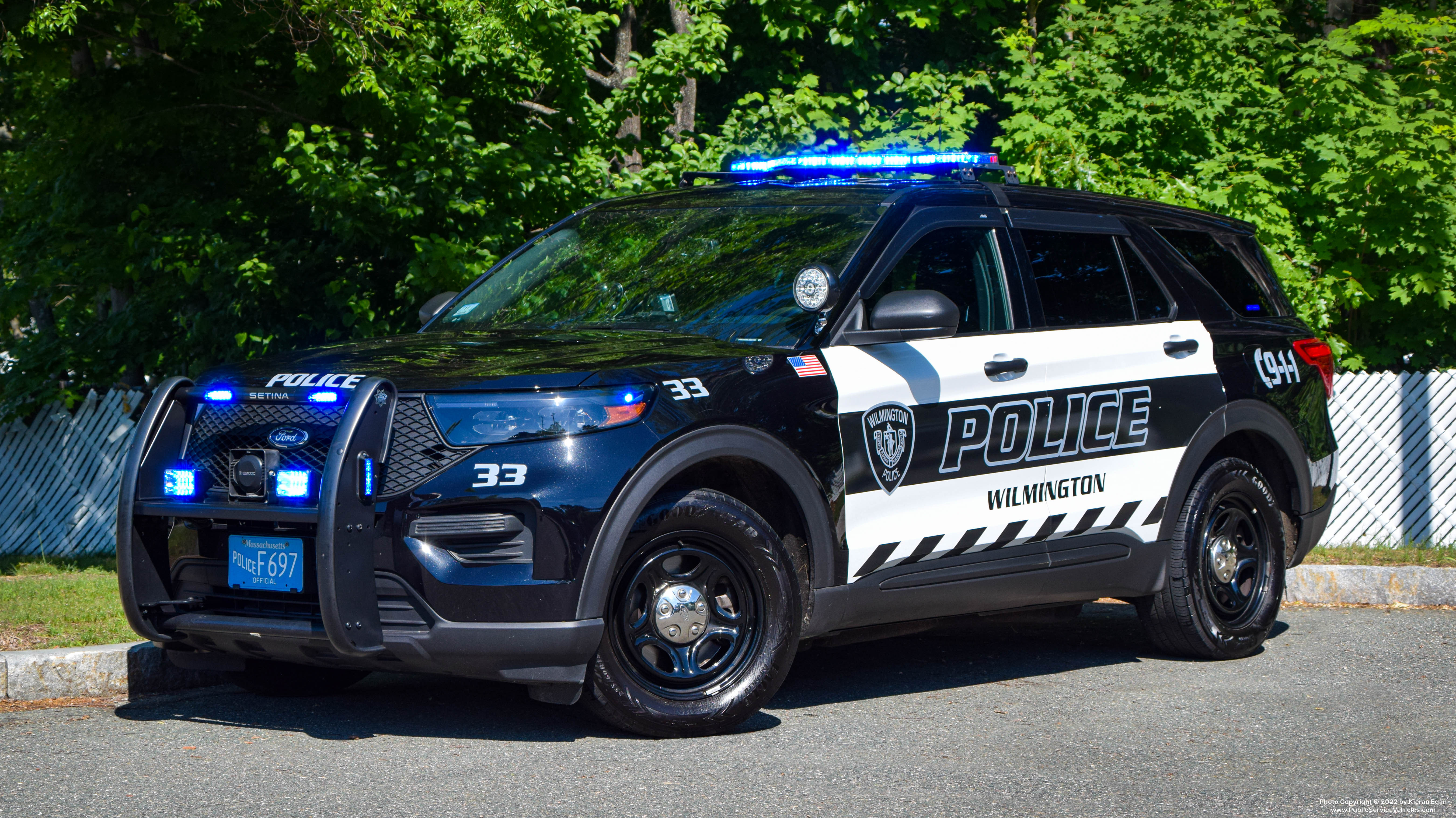 A photo  of Wilmington Police
            Cruiser 33, a 2020 Ford Police Interceptor Utility             taken by Kieran Egan