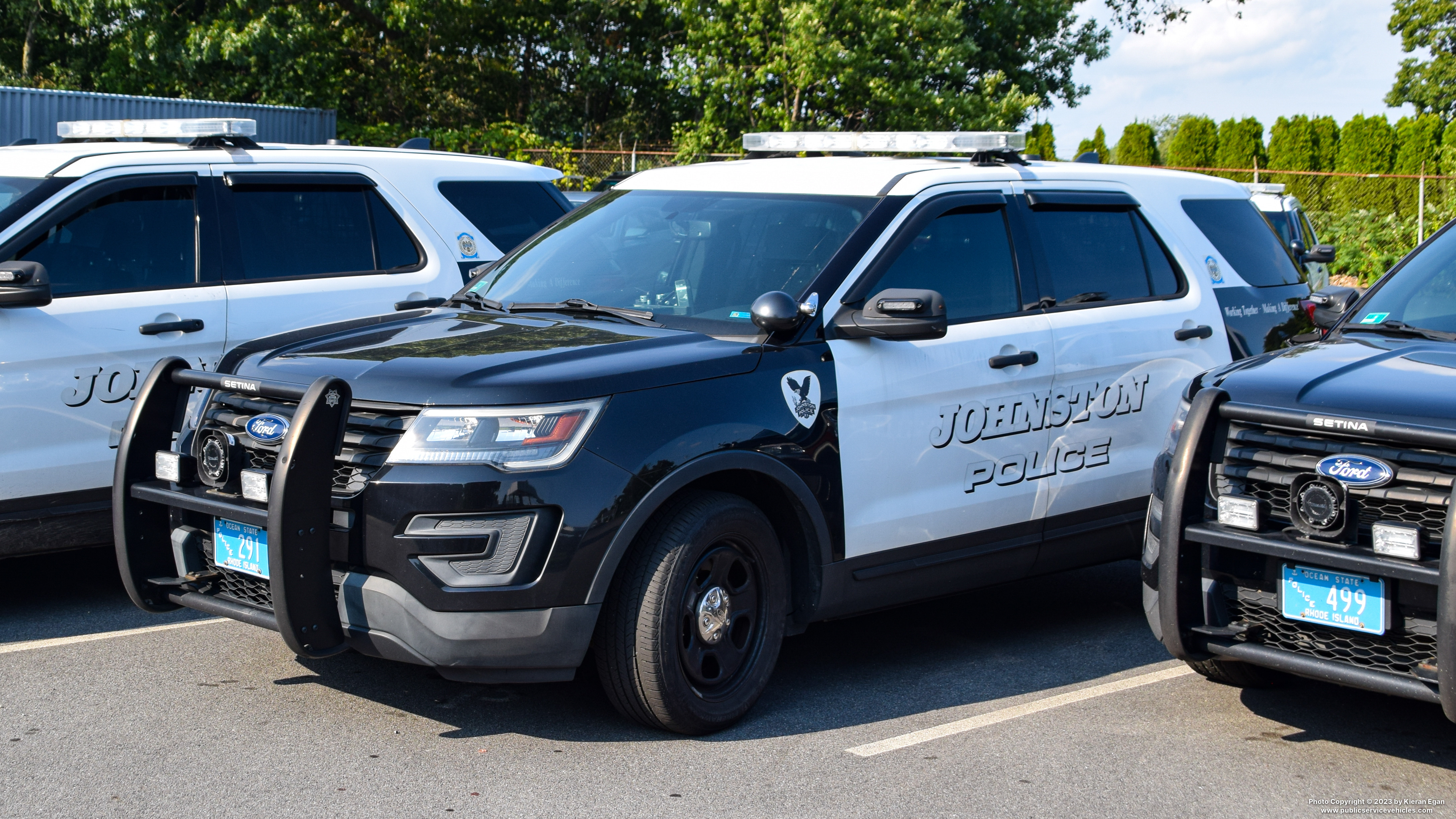 A photo  of Johnston Police
            Cruiser 291, a 2016-2019 Ford Police Interceptor Utility             taken by Kieran Egan