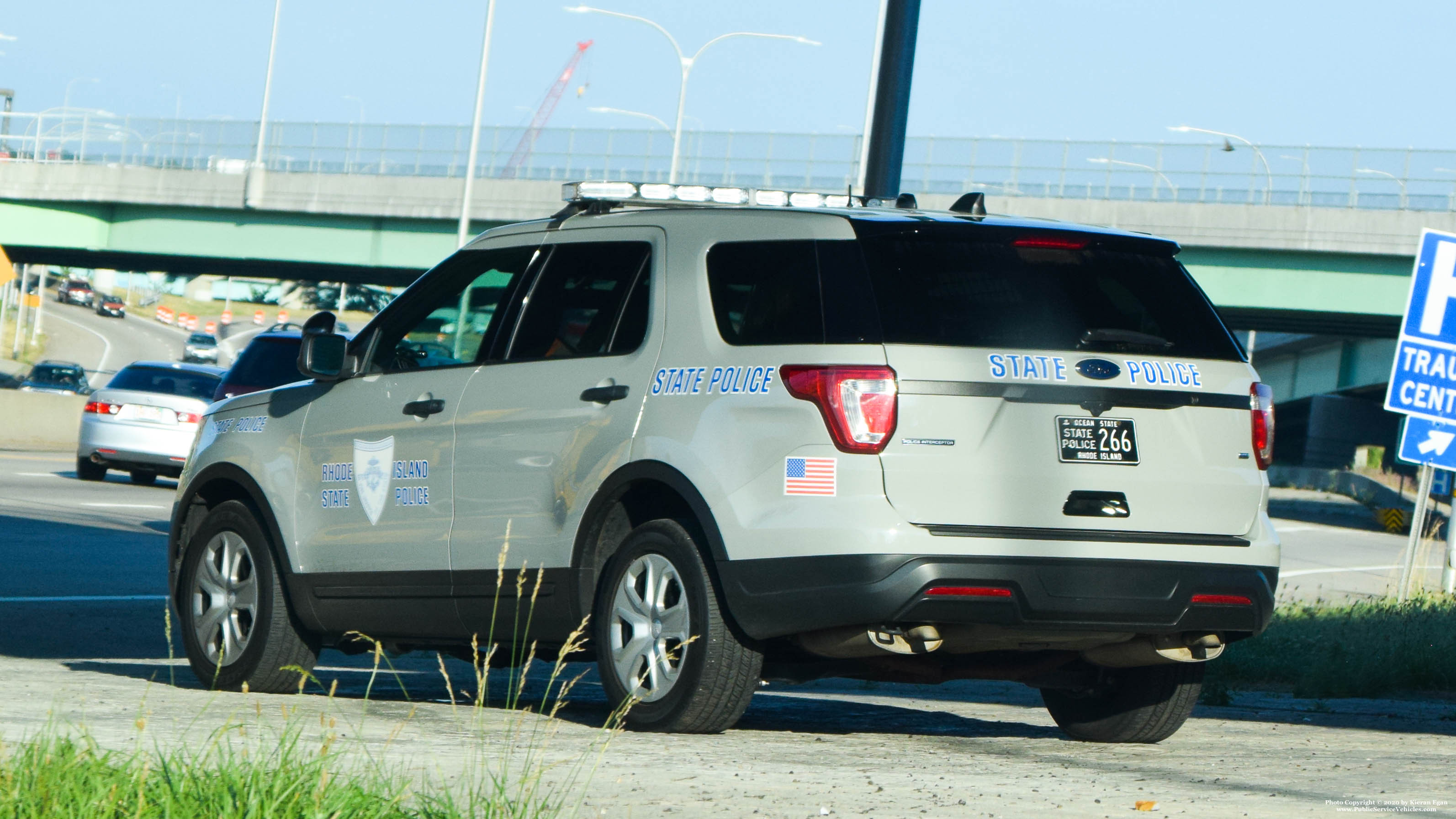 A photo  of Rhode Island State Police
            Cruiser 266, a 2018 Ford Police Interceptor Utility             taken by Kieran Egan