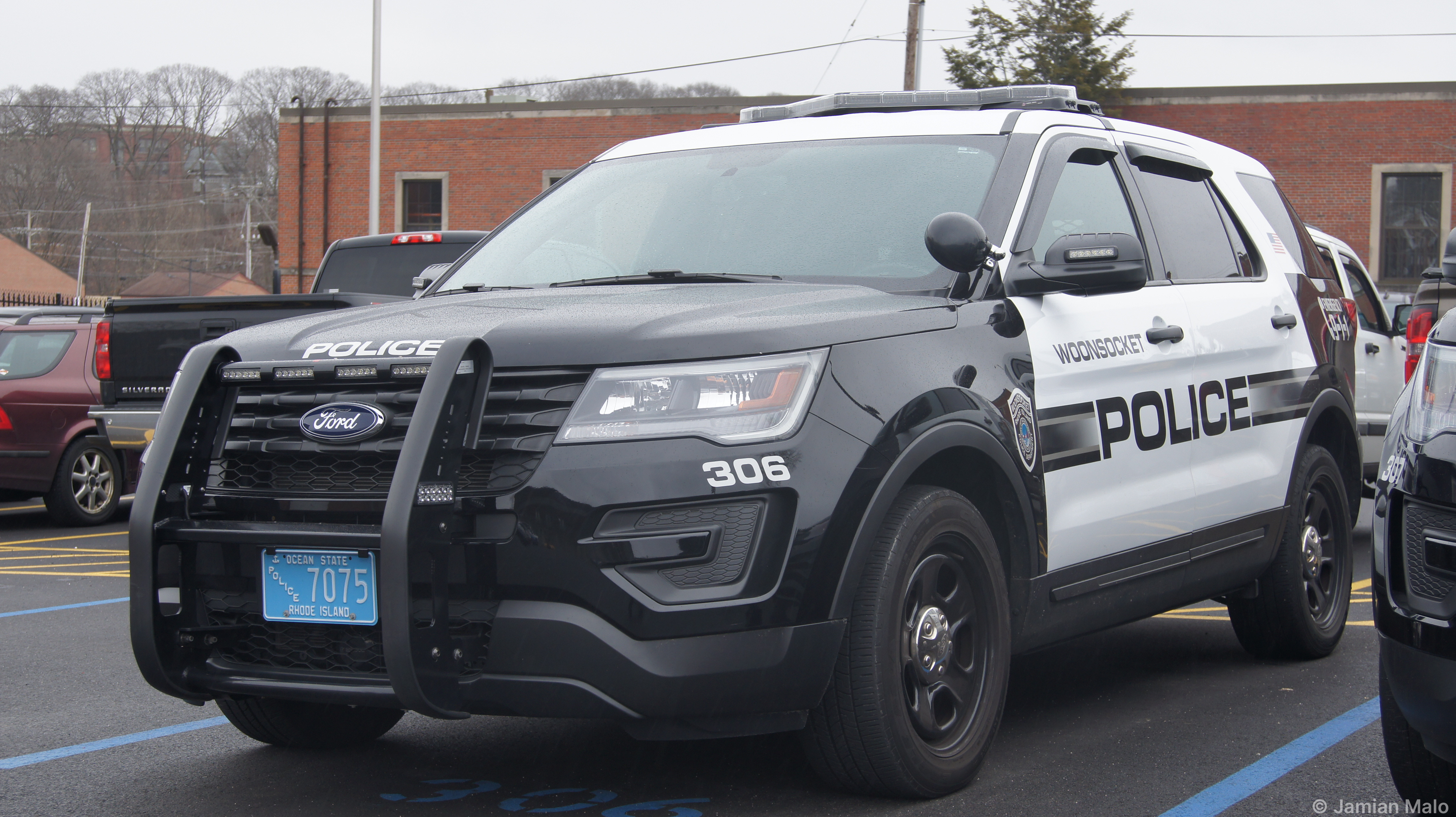 A photo  of Woonsocket Police
            Cruiser 306, a 2016-2019 Ford Police Interceptor Utility             taken by Jamian Malo