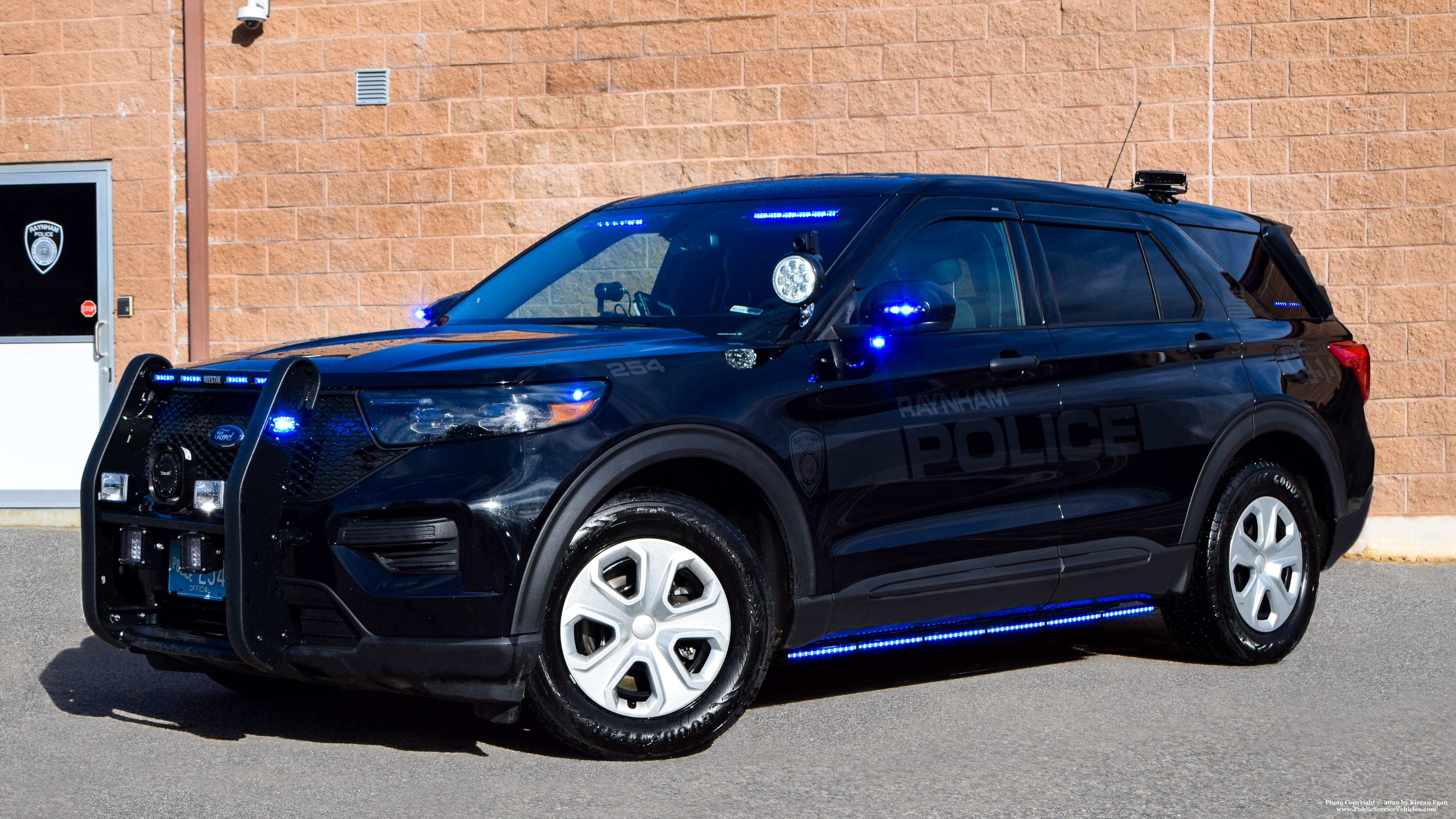 A photo  of Raynham Police
            Cruiser 254, a 2020 Ford Police Interceptor Utility Hybrid             taken by Kieran Egan