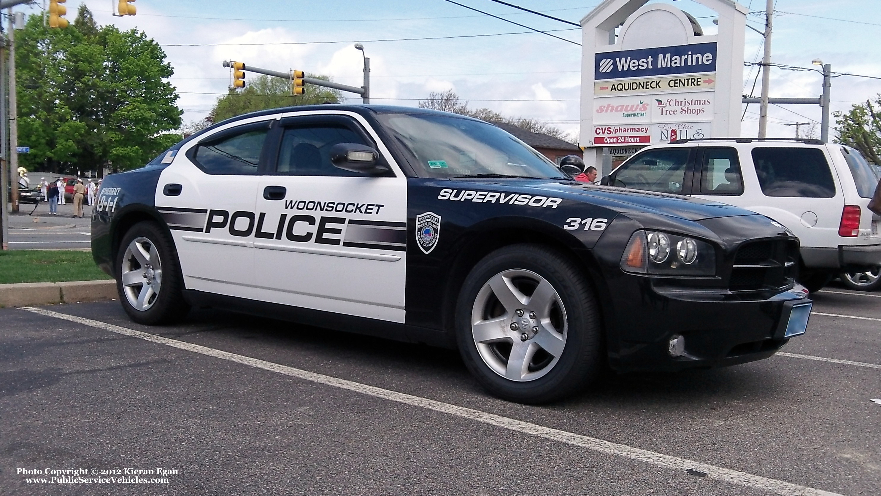 A photo  of Woonsocket Police
            Cruiser 316, a 2006 Dodge Charger             taken by Kieran Egan