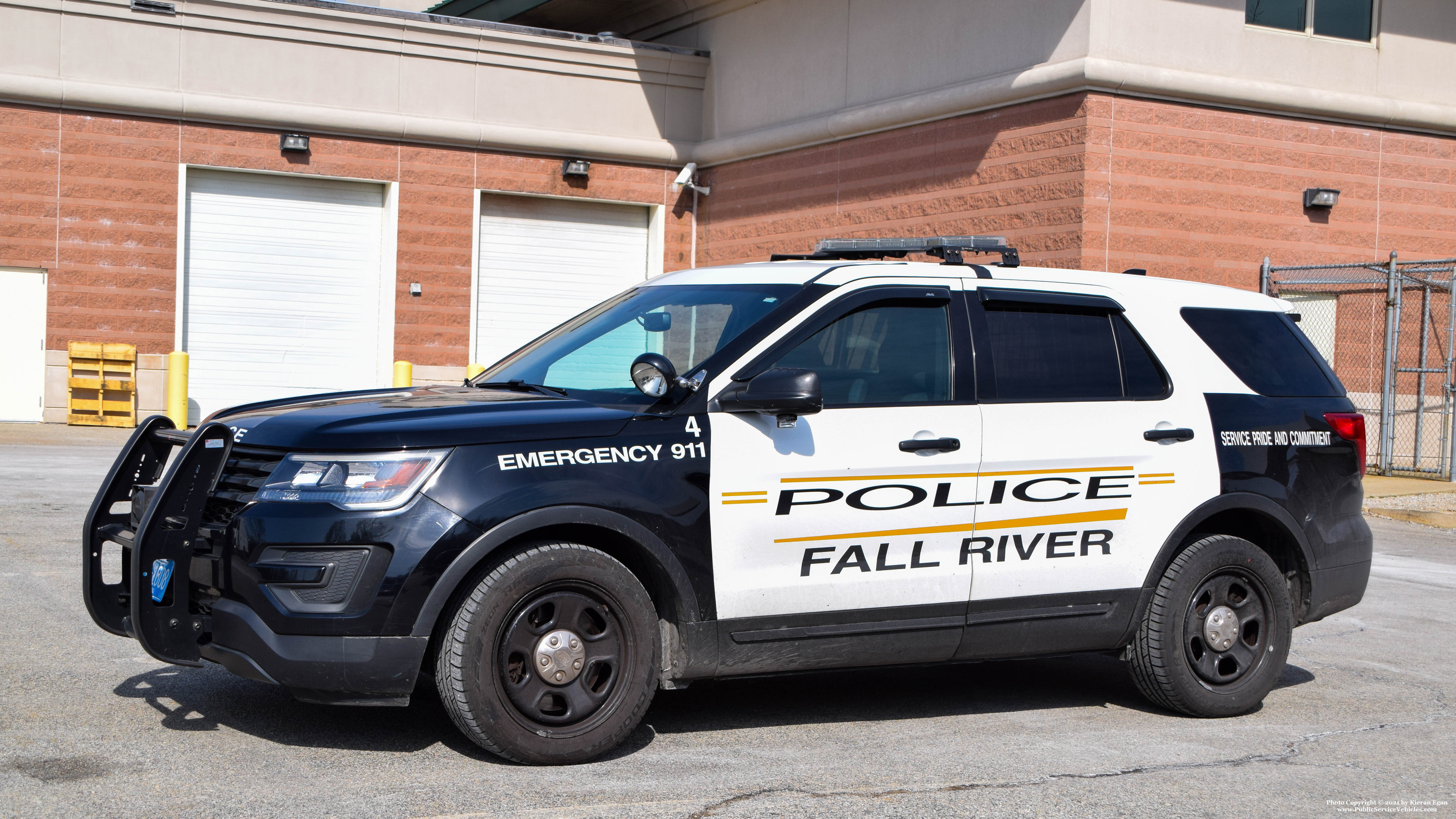 A photo  of Fall River Police
            Car 4, a 2017 Ford Police Interceptor Utility             taken by Kieran Egan