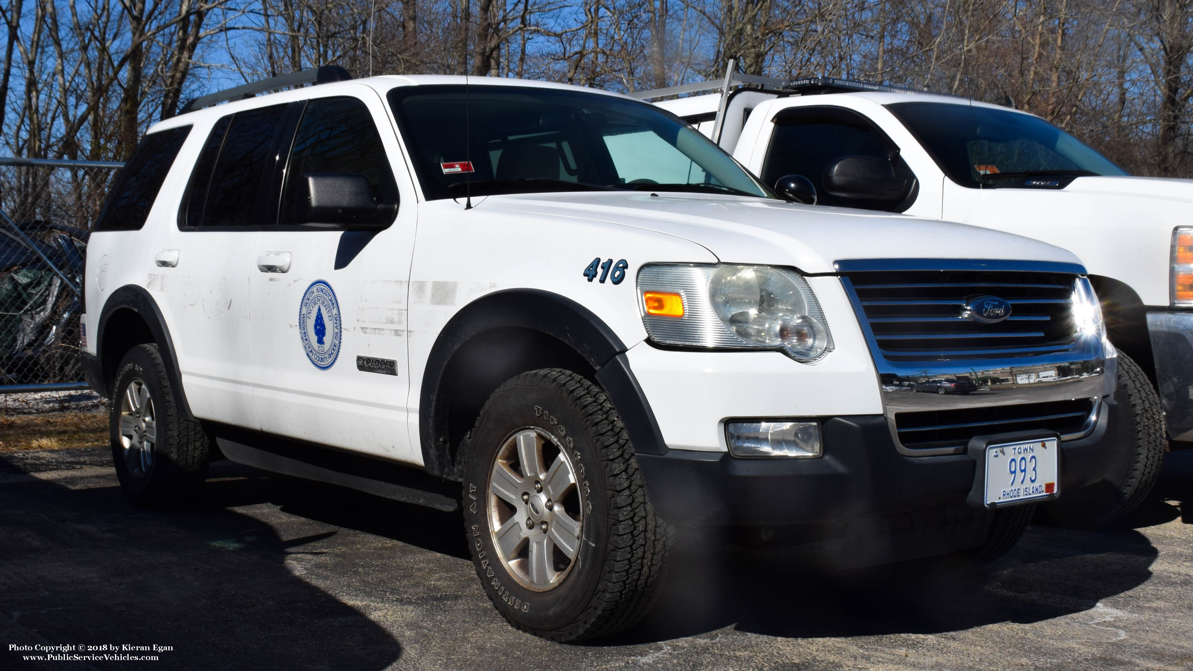 A photo  of South Kingstown Police
            Cruiser 416, a 2006-2010 Ford Explorer             taken by Kieran Egan
