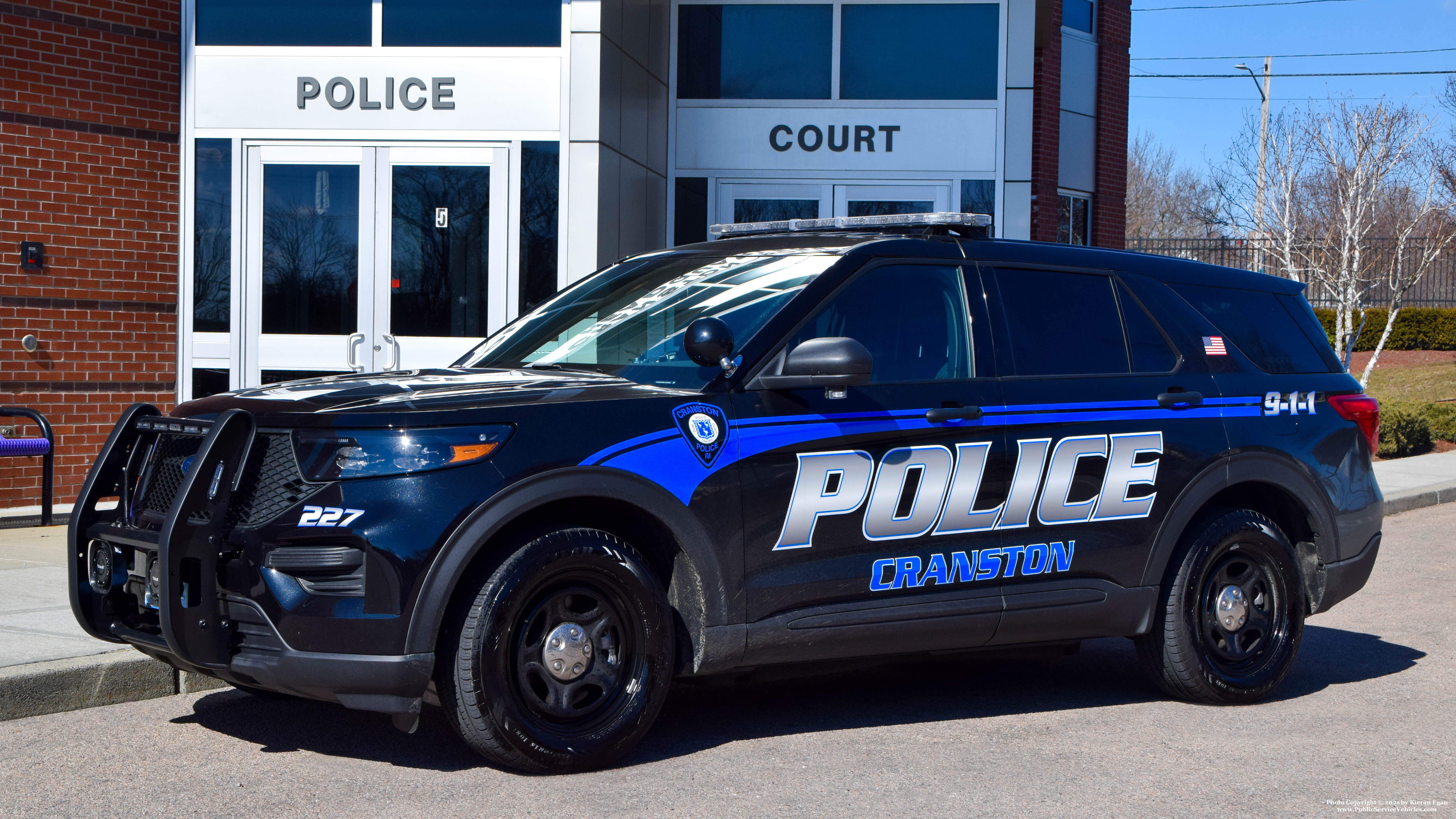 A photo  of Cranston Police
            Cruiser 227, a 2020 Ford Police Interceptor Utility             taken by Kieran Egan