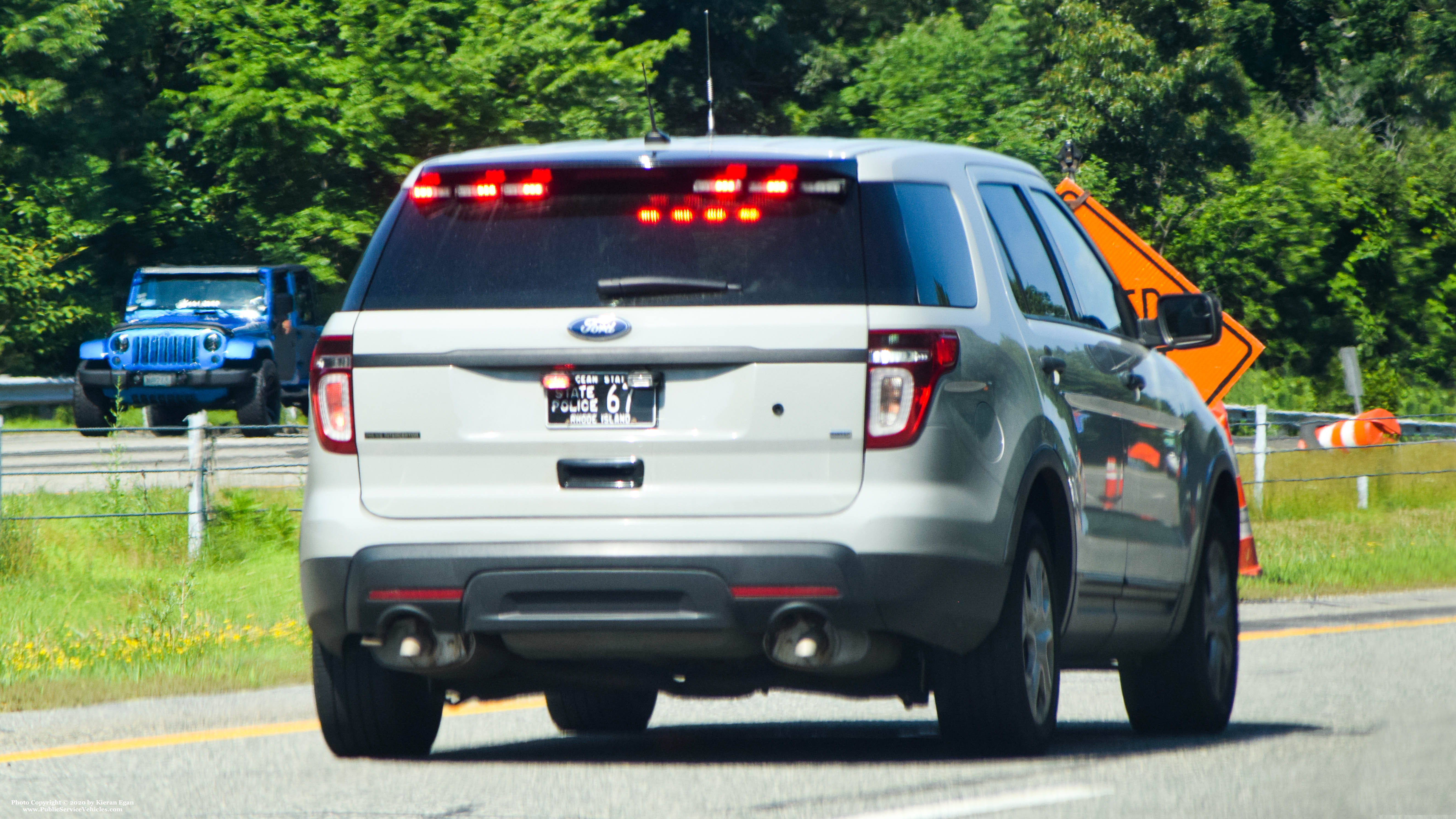 A photo  of Rhode Island State Police
            Cruiser 67, a 2013 Ford Police Interceptor Utility             taken by Kieran Egan