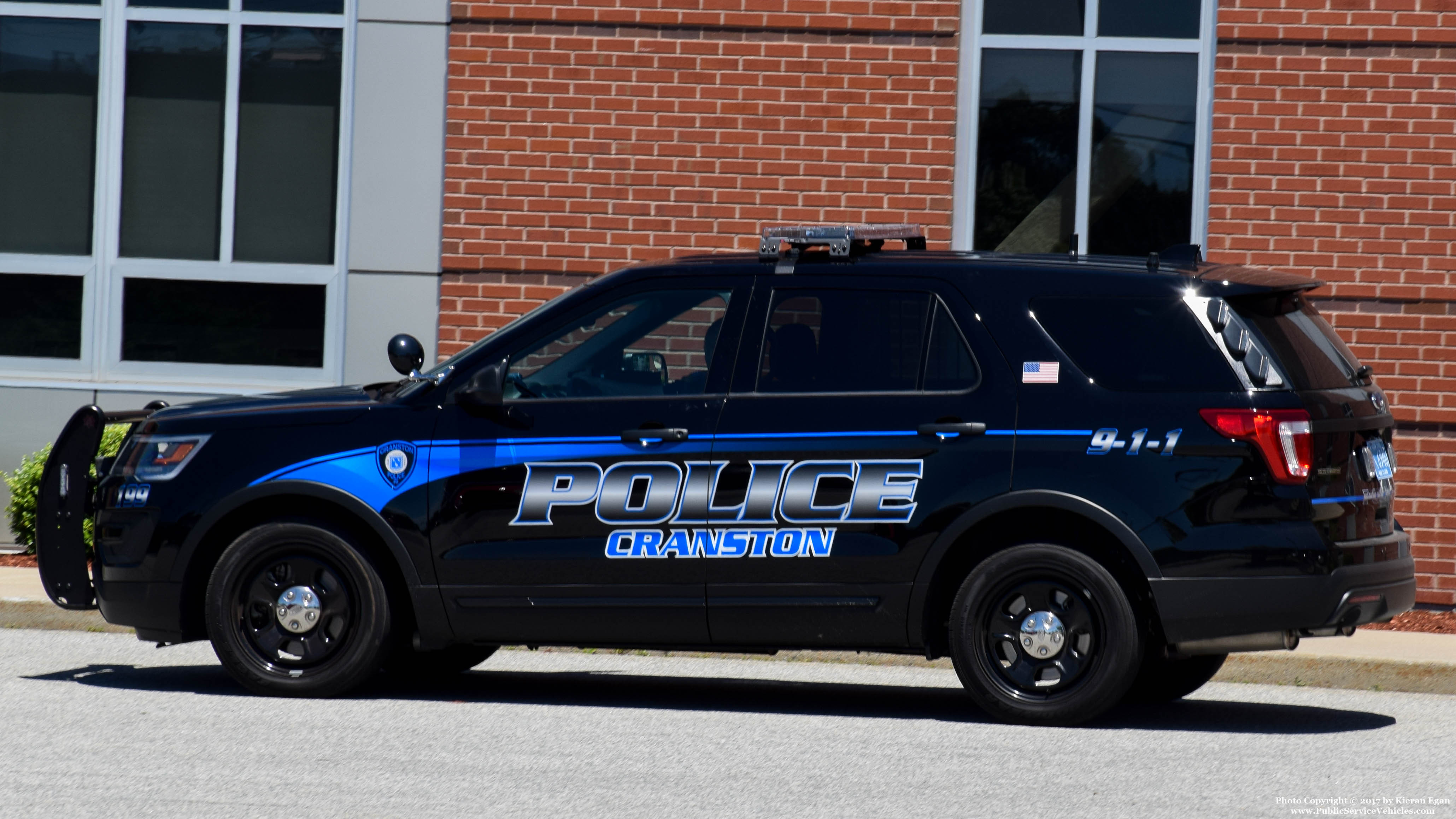 A photo  of Cranston Police
            Cruiser 199, a 2017 Ford Police Interceptor Utility             taken by Kieran Egan